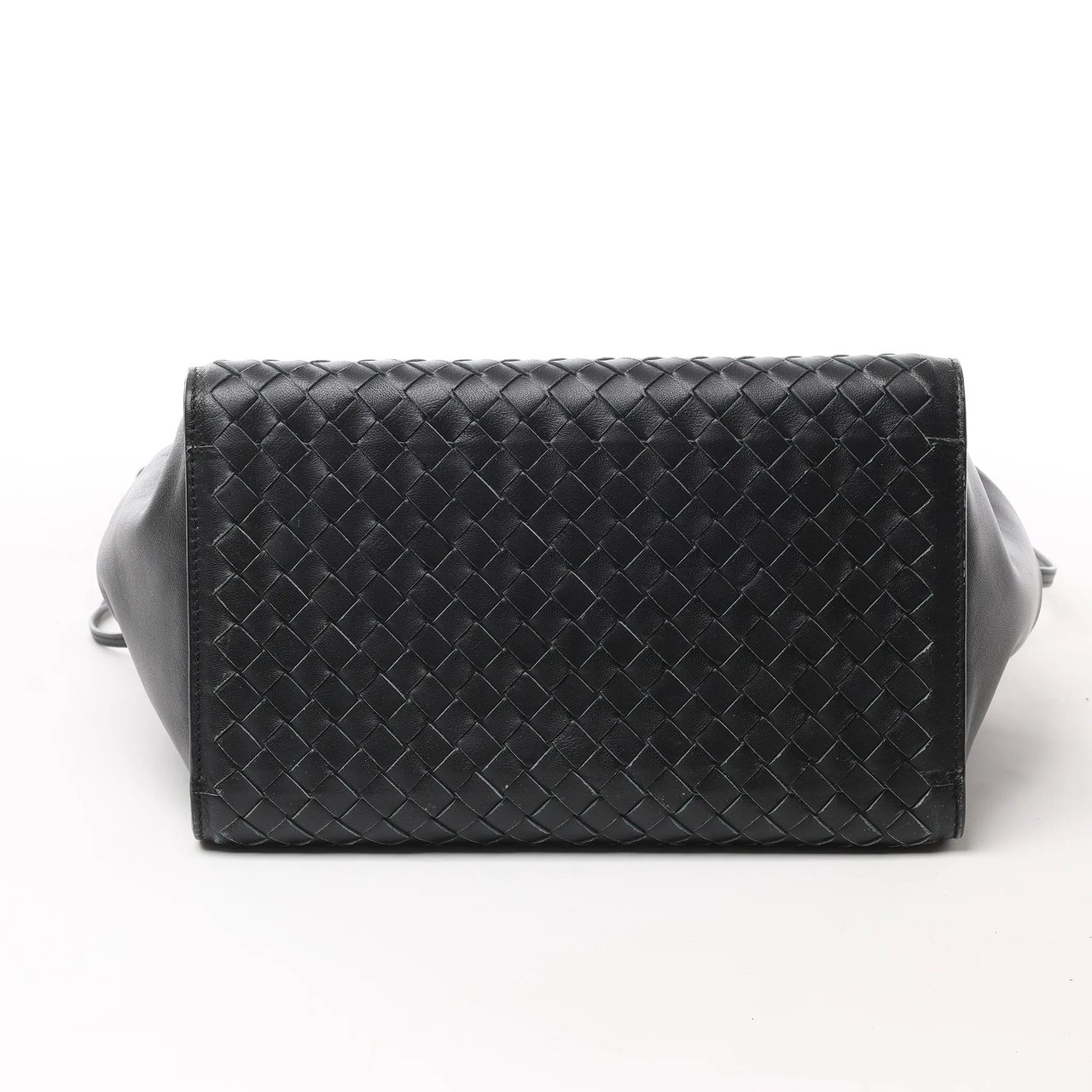 Bottega Veneta Bottega Veneta Intrecciato Leather 2Way Handbag in Black Zwart