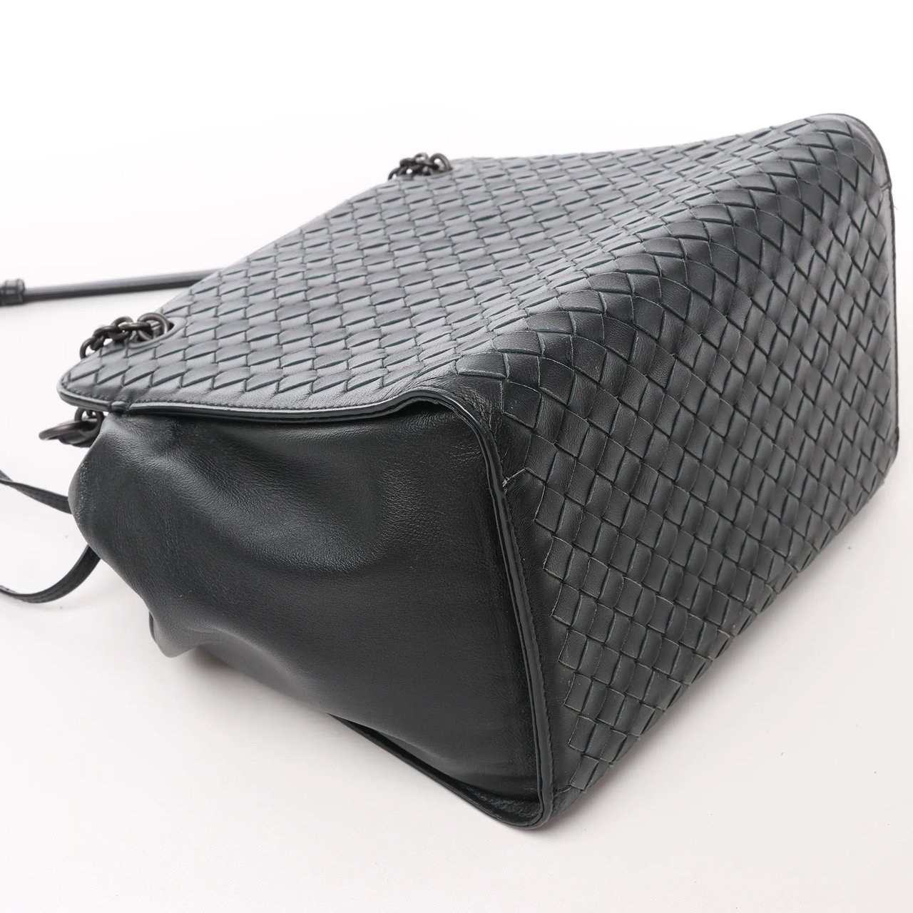 Bottega Veneta Bottega Veneta Intrecciato Leather 2Way Handbag in Black Zwart