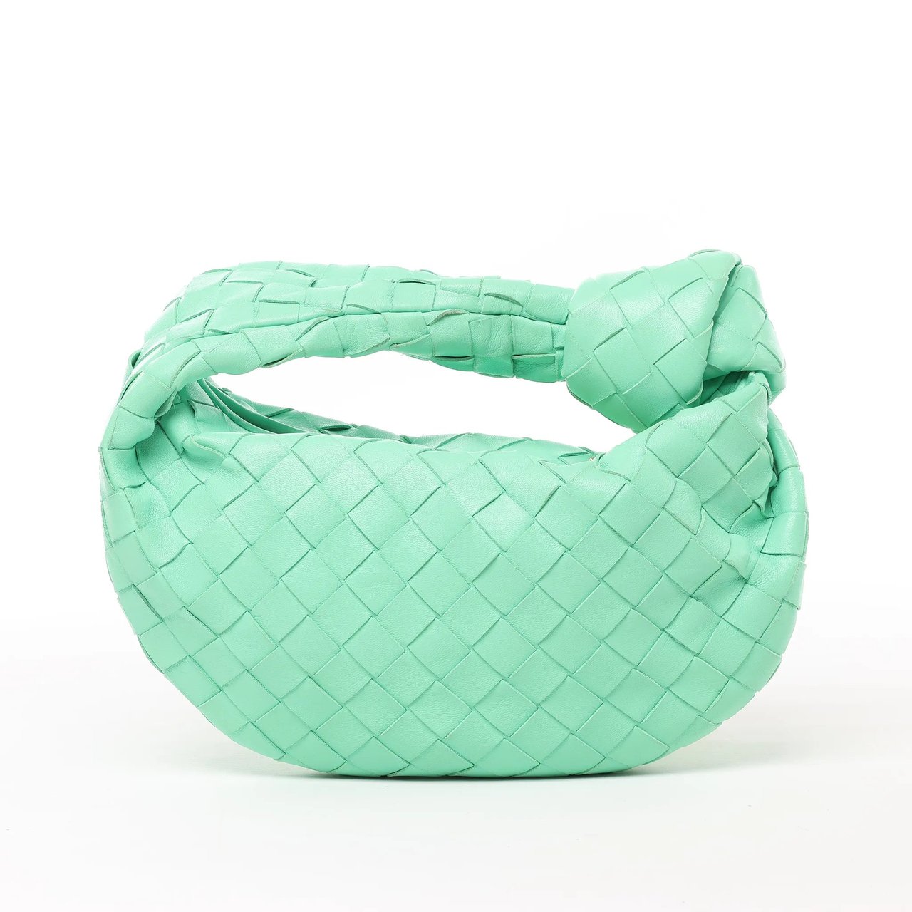 Bottega Veneta Bottega Veneta Intrecciato Mini Jodie Leather Handbag in Green Groen