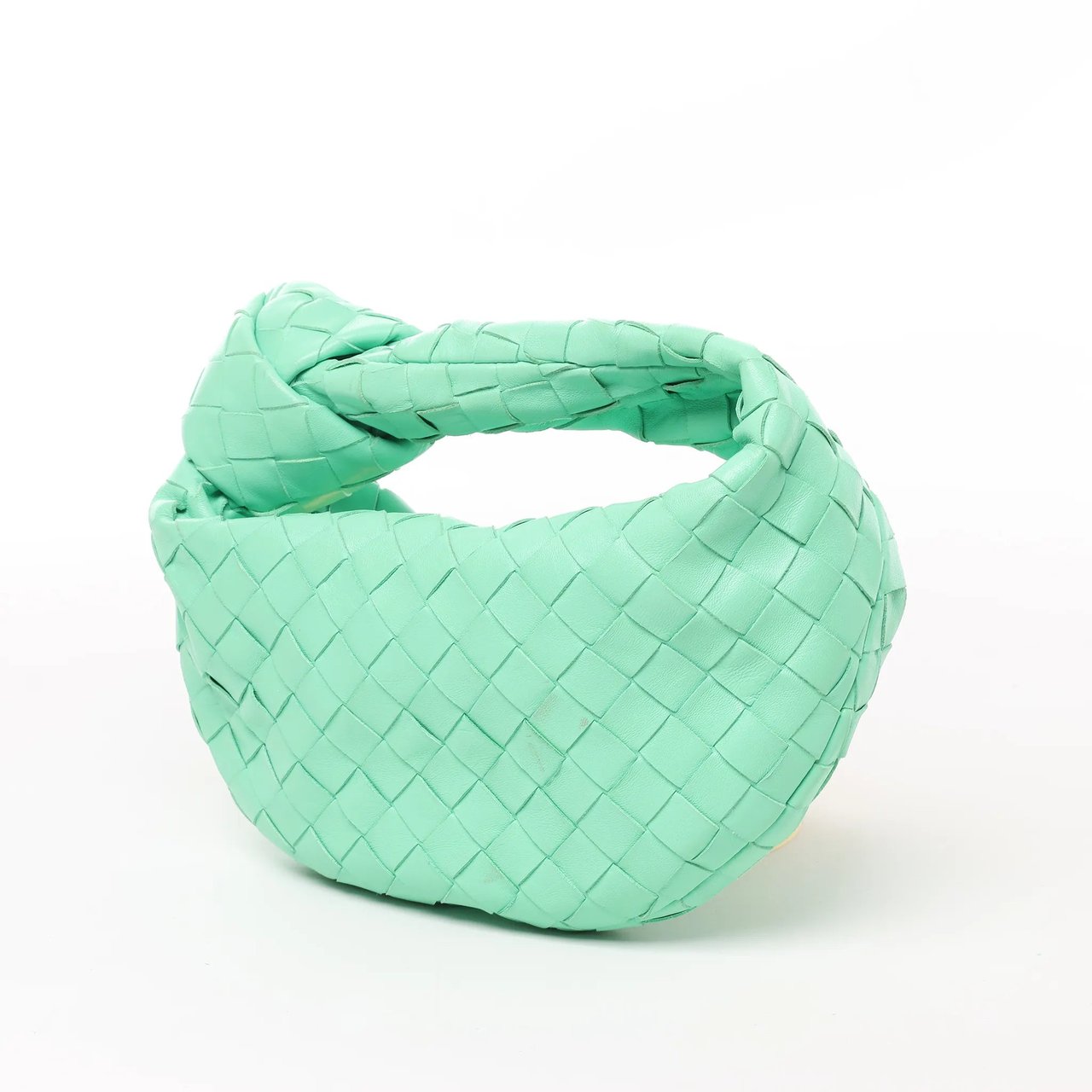 Bottega Veneta Bottega Veneta Intrecciato Mini Jodie Leather Handbag in Green Groen