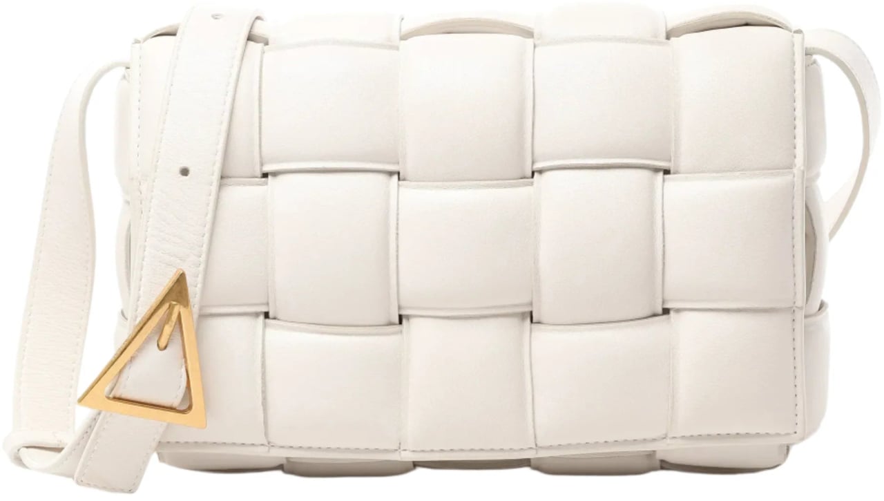 Bottega Veneta Bottega Veneta Padded Cassette Maxi Intrecciato Leather Shoulder Bag in Ecru Beige