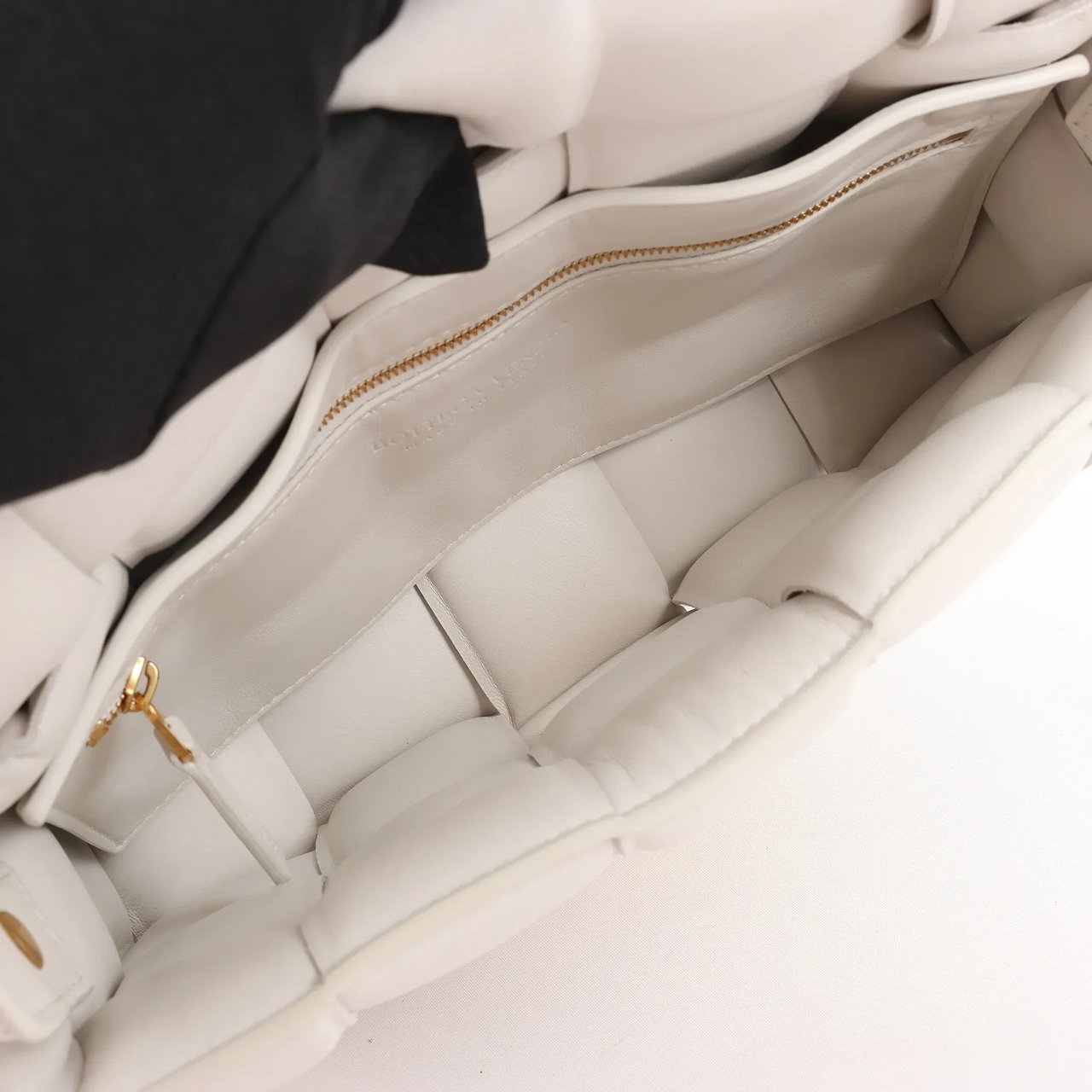 Bottega Veneta Bottega Veneta Padded Cassette Maxi Intrecciato Leather Shoulder Bag in Ecru Beige