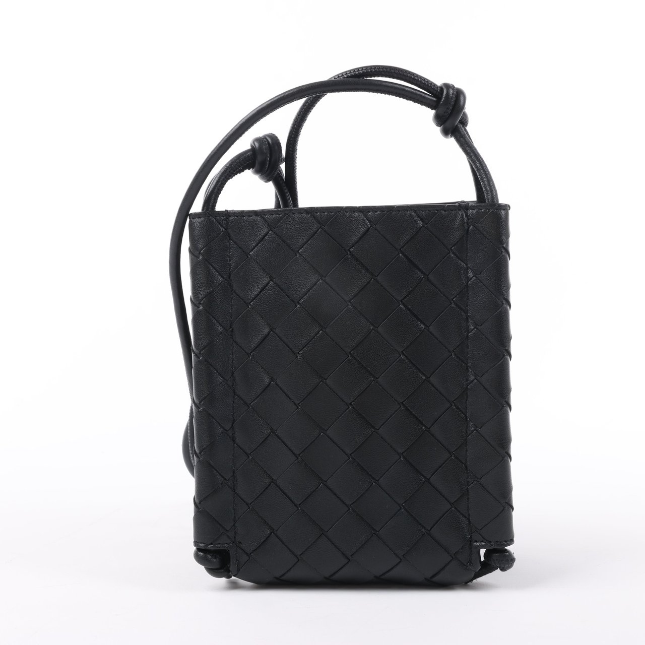 Bottega Veneta Bottega Veneta Intrecciato Leather Shoulder bag in Black Zwart