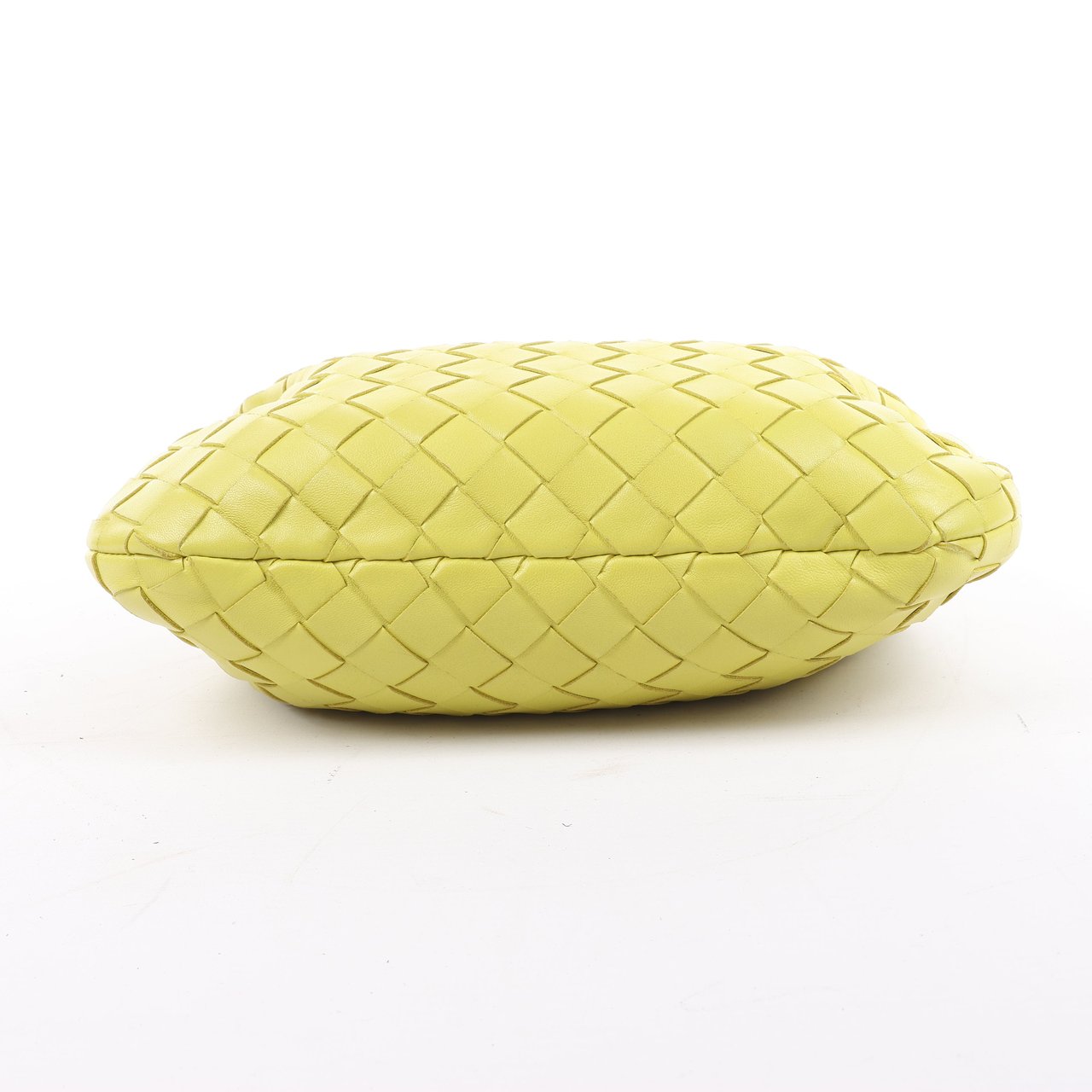 Bottega Veneta Bottega Veneta Intrecciato Mini Jodie Leather Handbag in Yellow-Green Groen