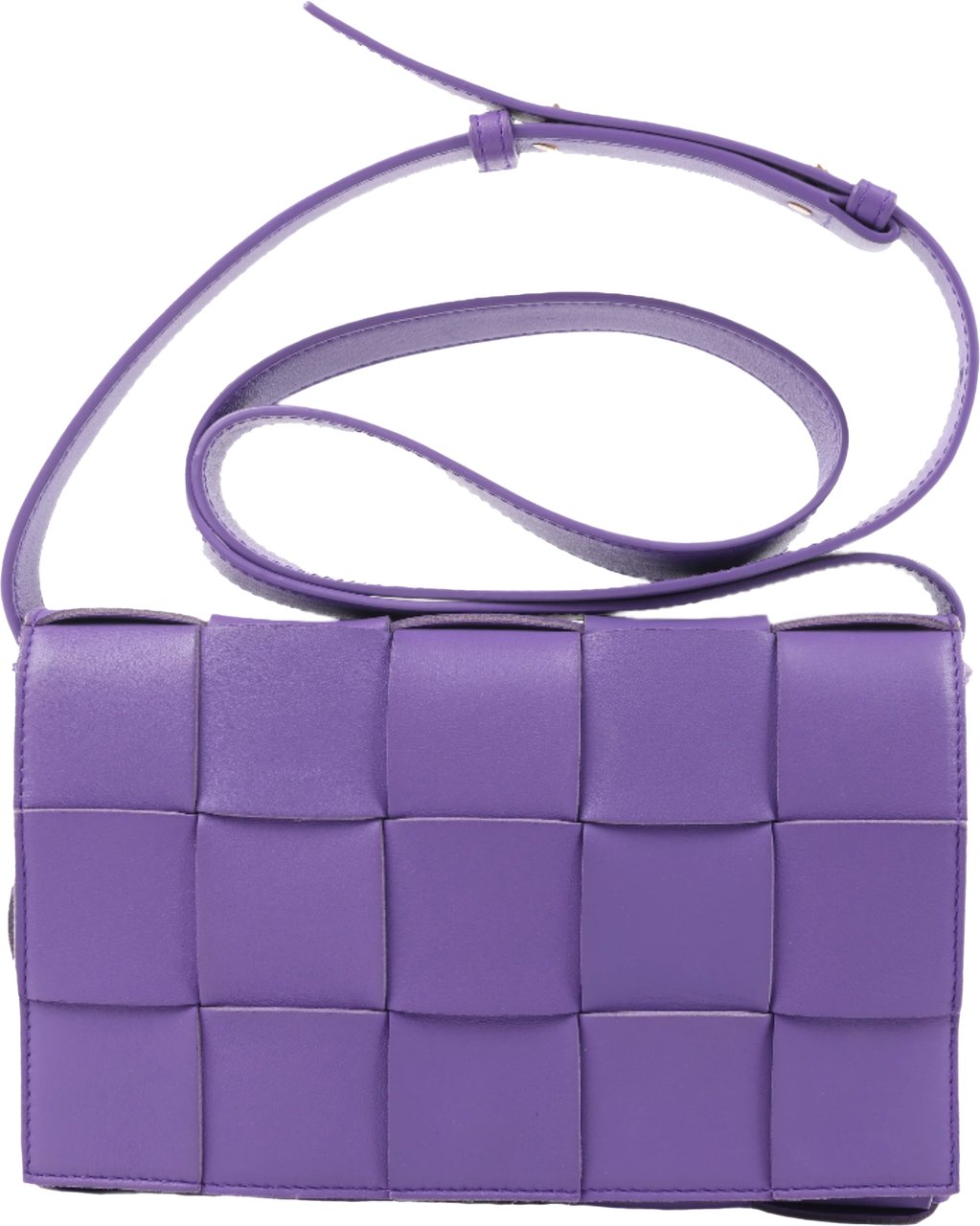 Bottega Veneta Bottega Veneta Maxi Intrecciato Cassette Leather Shoulder Bag in Purple Paars