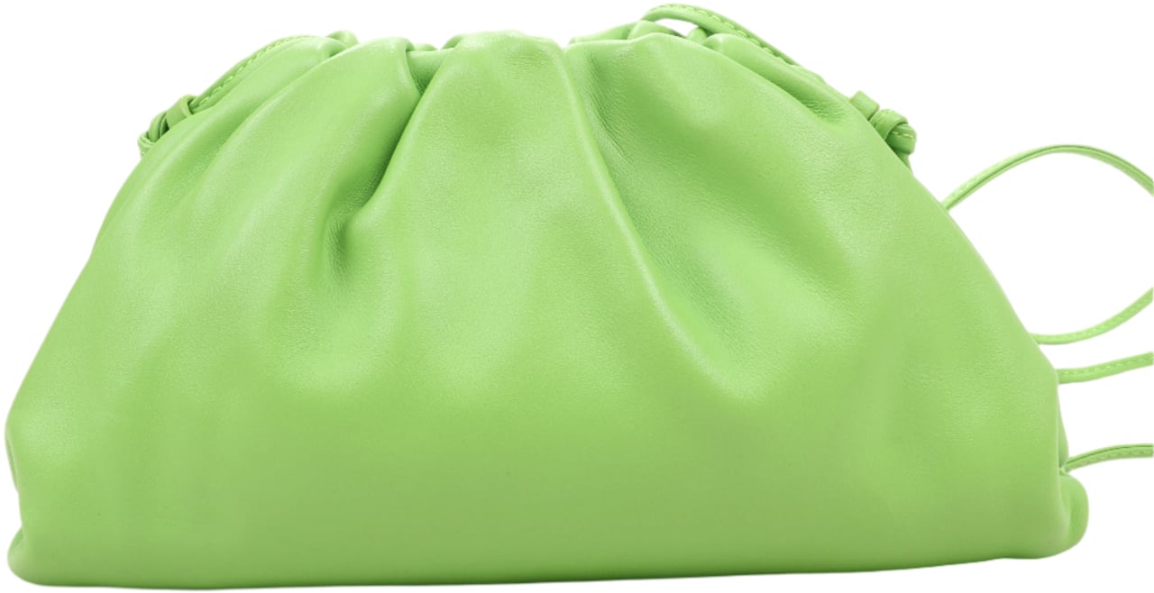 Bottega Veneta Bottega Veneta Mini The Pouch Leather Crossbody bag in Acid Green Groen