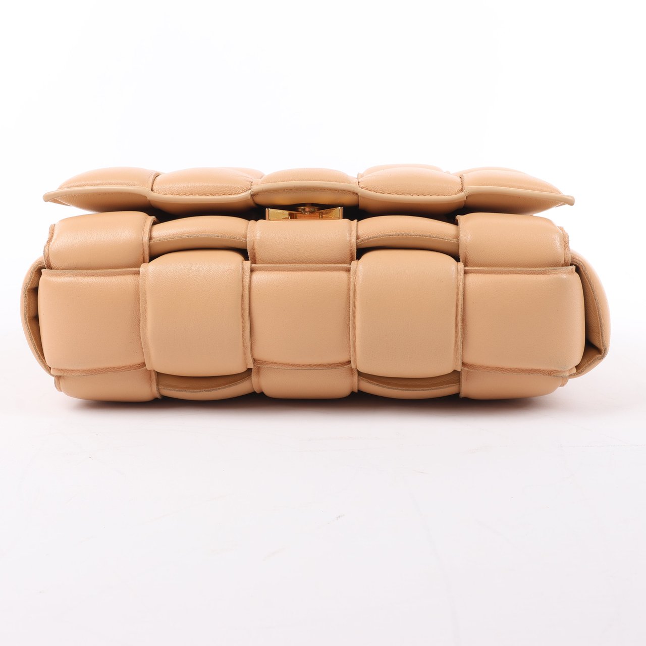 Bottega Veneta Bottega Veneta Padded Cassette Maxi Intrecciato Leather Shoulder Bag in Beige Beige