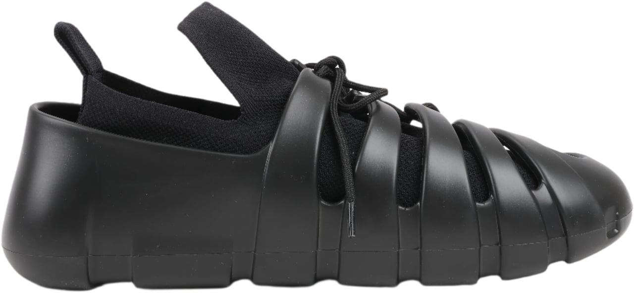 Bottega Veneta Bottega Veneta Trails Knit x Rubber Sneakers in Black, Size 42 EU Zwart