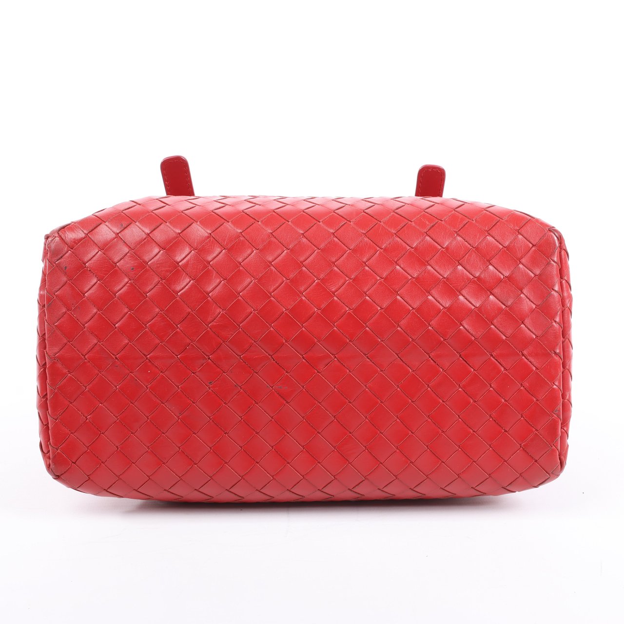 Bottega Veneta Bottega Veneta Intrecciato Roma Leather Handbag in Red Rood