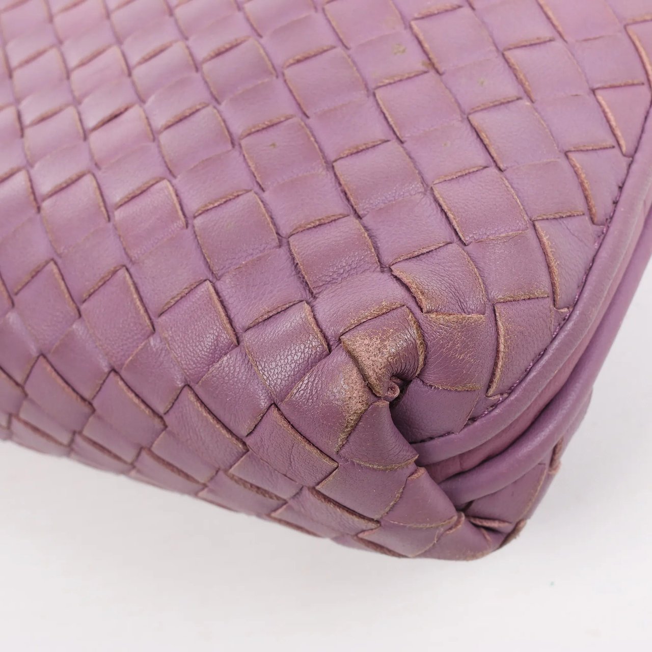 Bottega Veneta Bottega Veneta Nodini Intrecciato Leather Crossbody Bag in Purple Paars