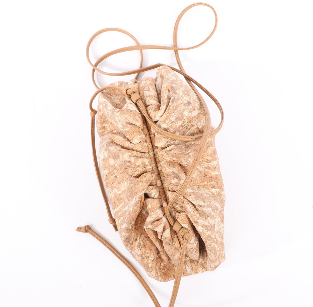 Bottega Veneta Bottega Veneta Mini The Pouch 20 Cork Crossbody bag in Beige Beige