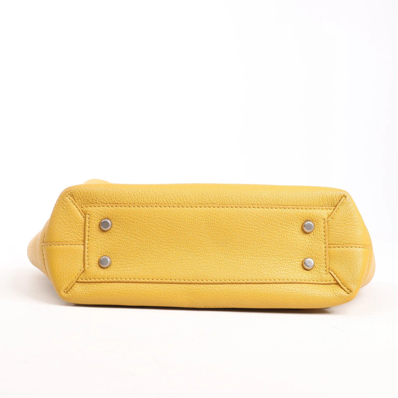 Bottega Veneta Bottega Veneta Mini Arco Maxi Intrecciato Leather Handbag in Yellow Geel