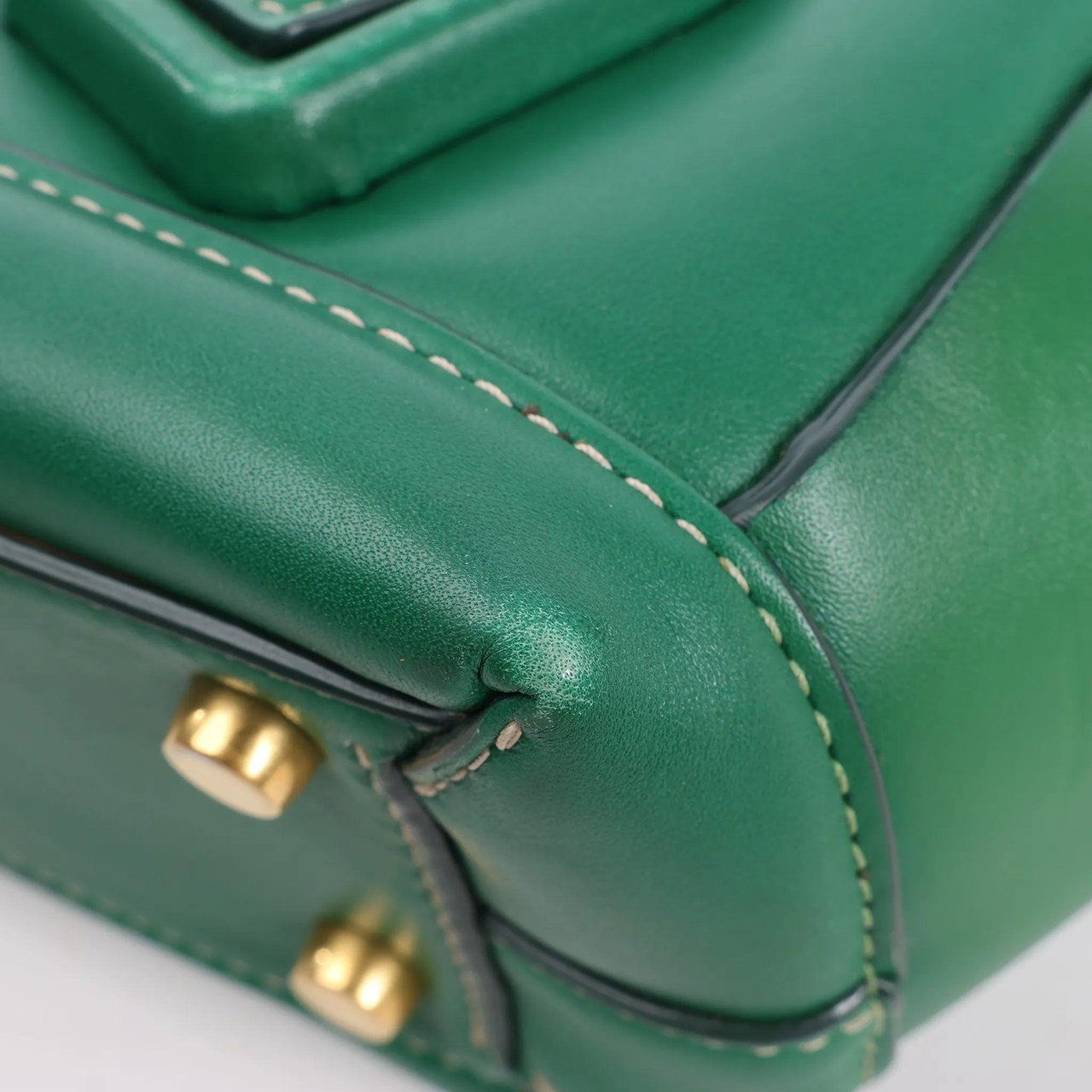 Bottega Veneta Bottega Veneta Arco Mini Leather Maxi Intrecciato 2Way Handbag in Green Groen