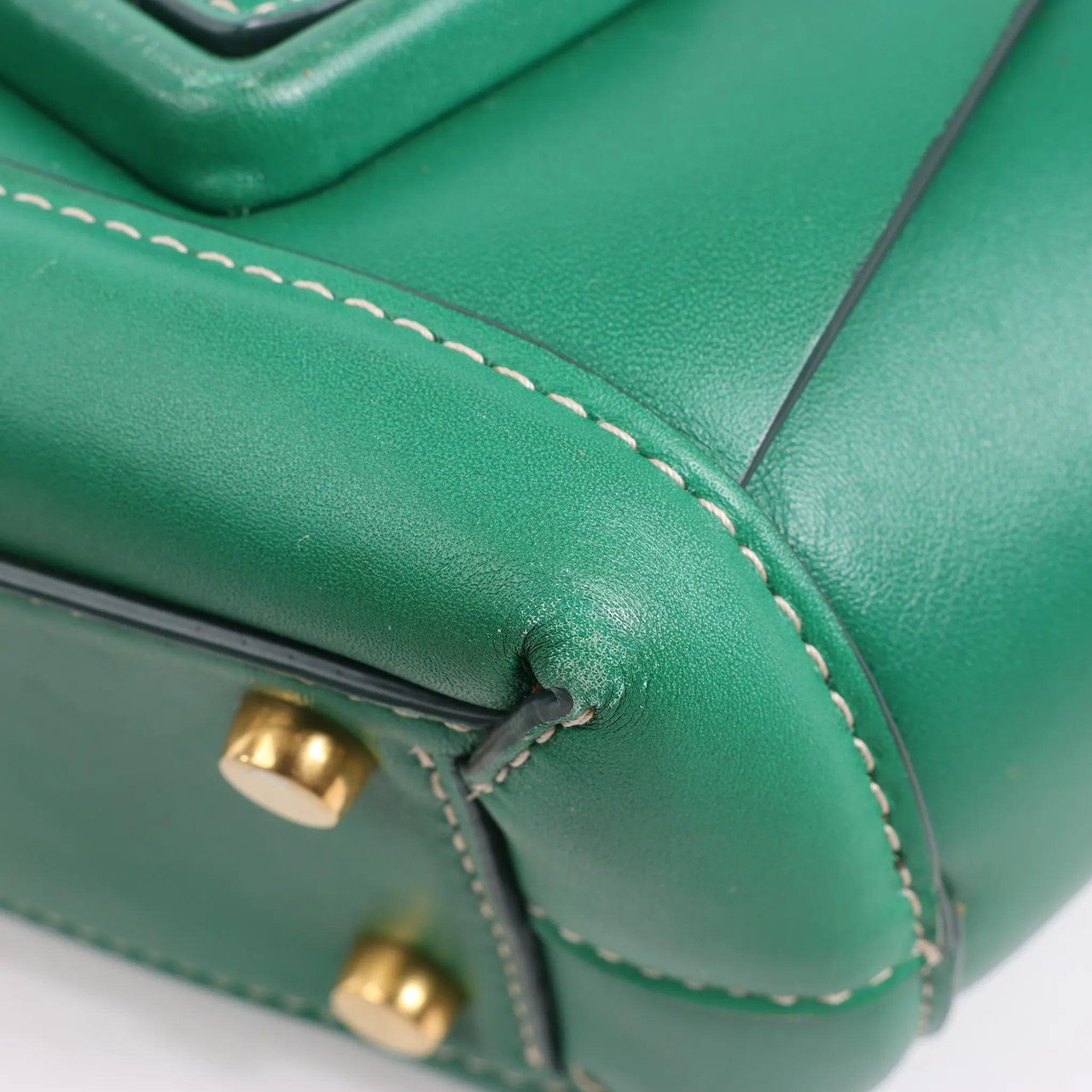 Bottega Veneta Bottega Veneta Arco Mini Leather Maxi Intrecciato 2Way Handbag in Green Groen