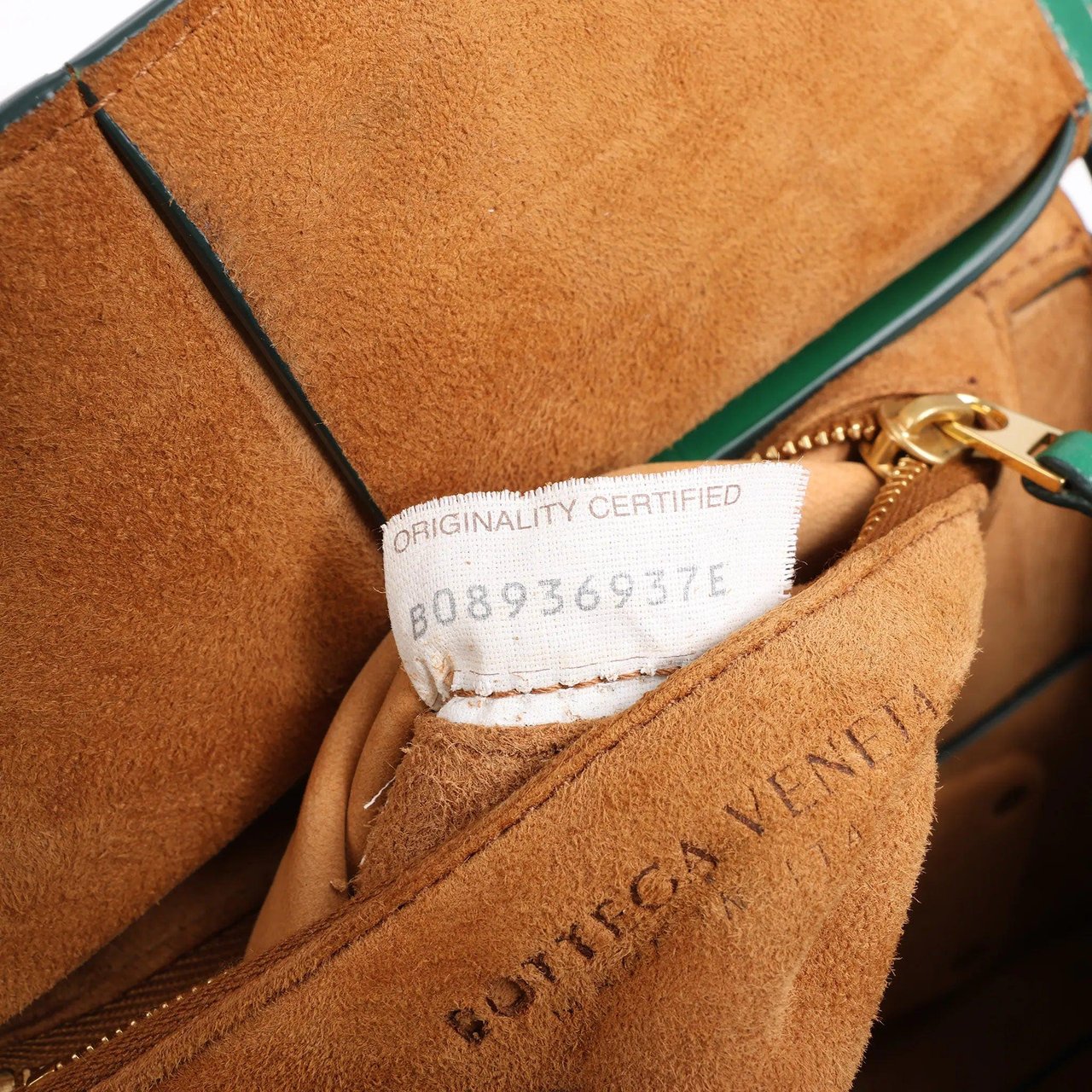 Bottega Veneta Bottega Veneta Arco Mini Leather Maxi Intrecciato 2Way Handbag in Green Groen