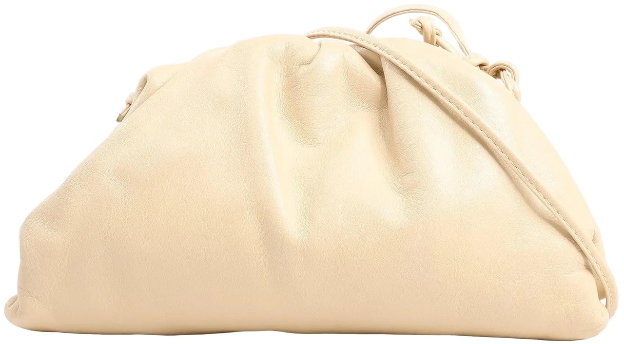 Bottega Veneta Bottega Veneta Mini The Pouch Leather Crossbody bag in Beige Beige