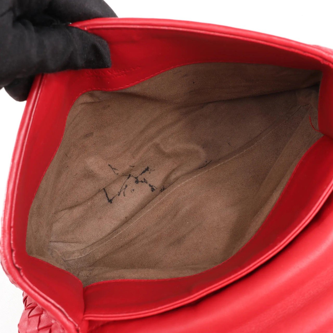 Bottega Veneta Bottega Veneta Intrecciato Leather Shoulder Bag in Red Rood