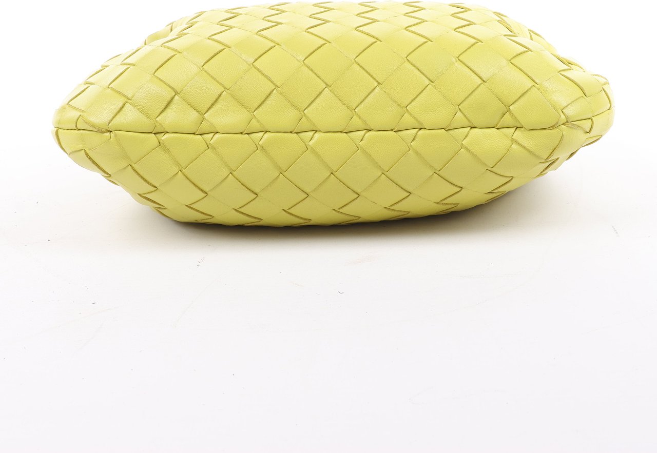 Bottega Veneta Bottega Veneta Intrecciato Mini Jodie Leather Handbag in Yellow-Green Groen