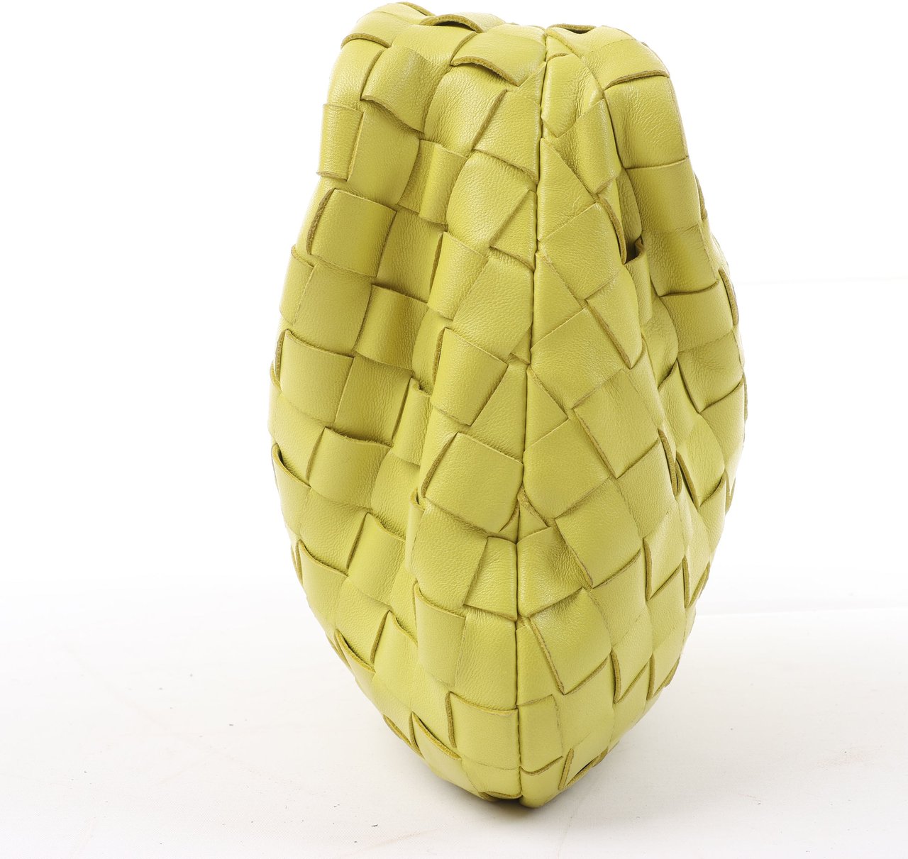 Bottega Veneta Bottega Veneta Intrecciato Mini Jodie Leather Handbag in Yellow-Green Groen