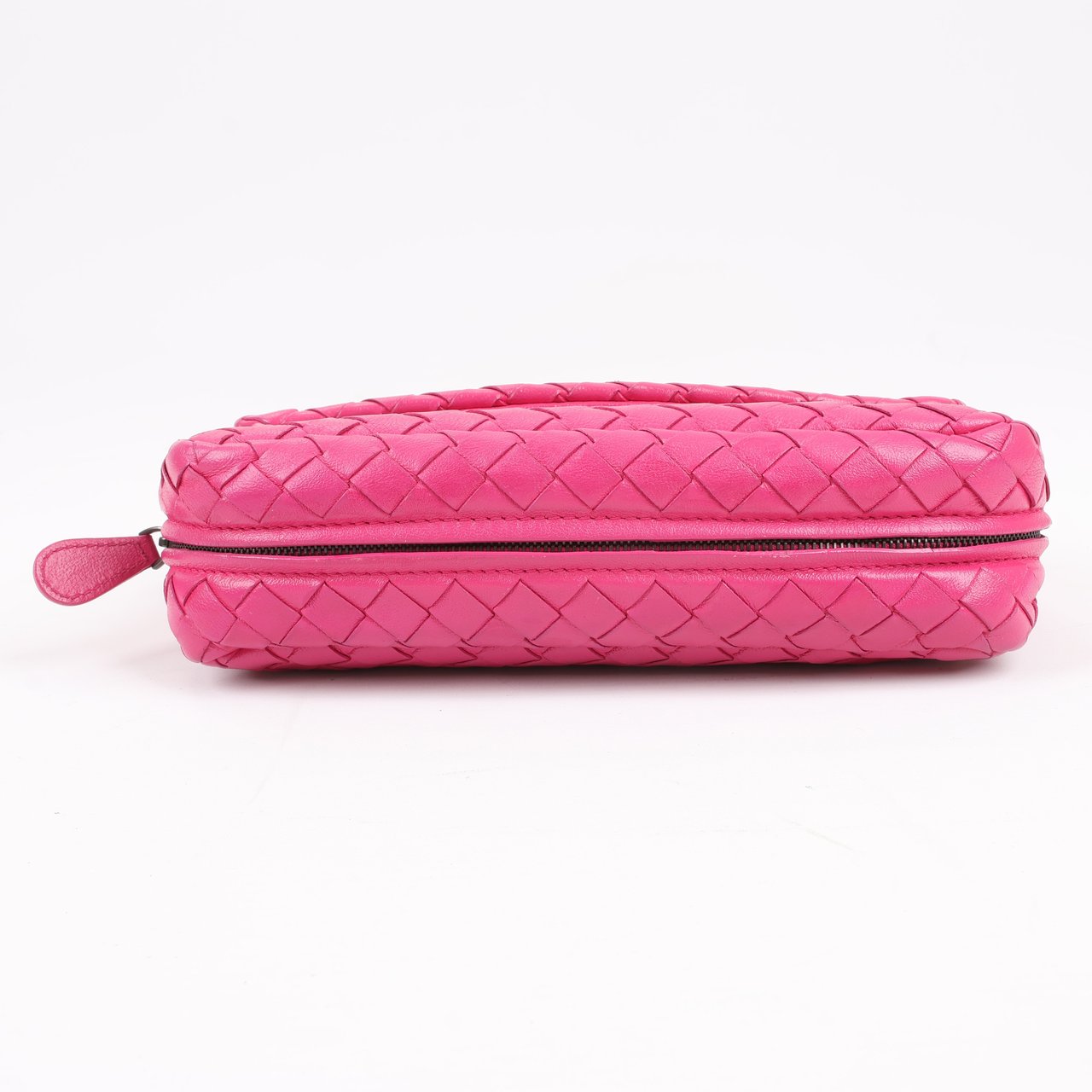 Bottega Veneta BOTTEGA VENETA Intrecciato Leather Chain Shoulder Bag in Hot Pink Roze