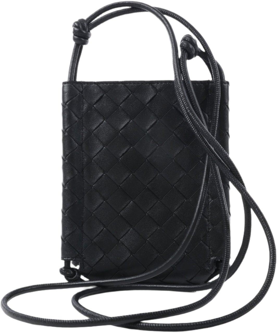 Bottega Veneta Bottega Veneta Intrecciato Leather Shoulder bag in Black Zwart