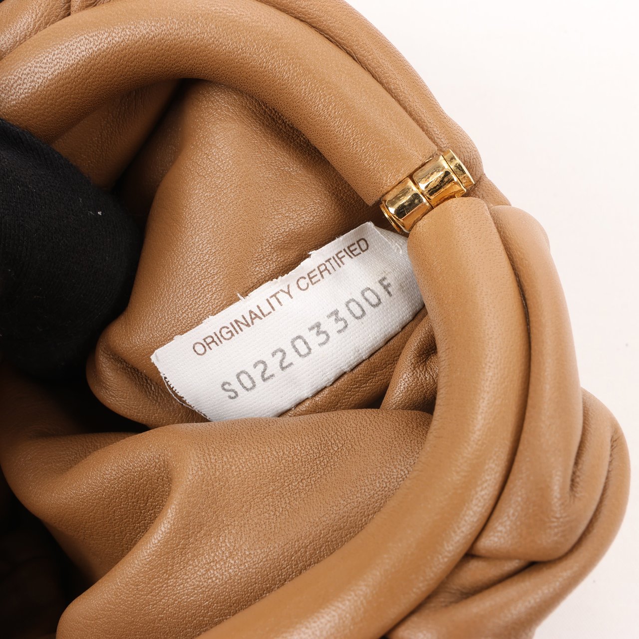 Bottega Veneta Bottega Veneta Micro The Pouch Leather Crossbody bag in Almond Bruin