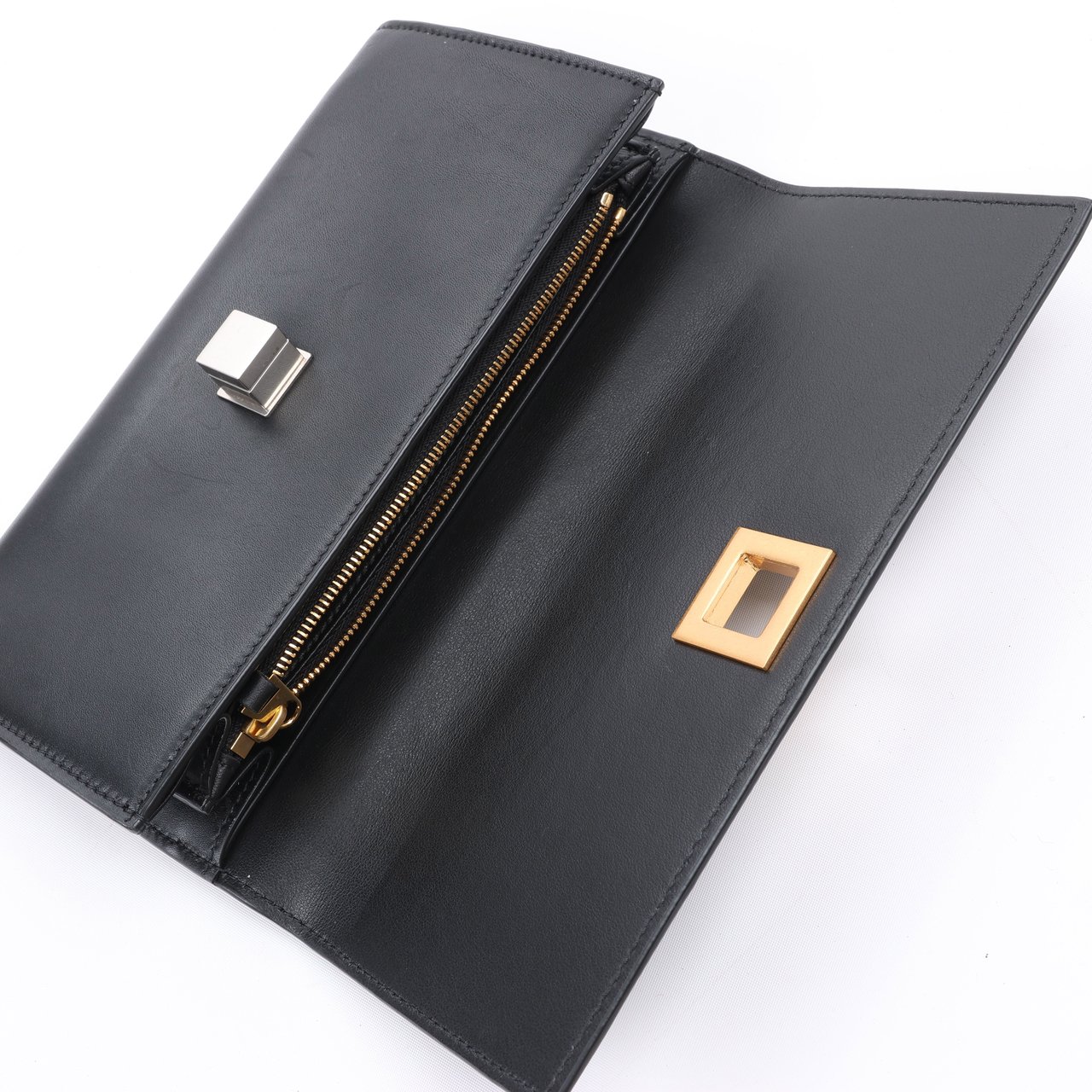 Bottega Veneta Bottega Veneta Black Smooth Leather Continental Wallet Zwart