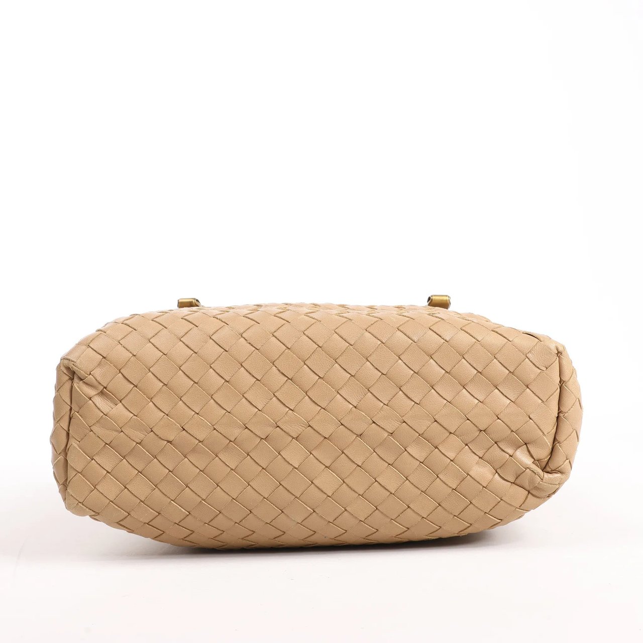 Bottega Veneta Bottega Veneta Intrecciato Leather Shoulder Bag in Beige Beige
