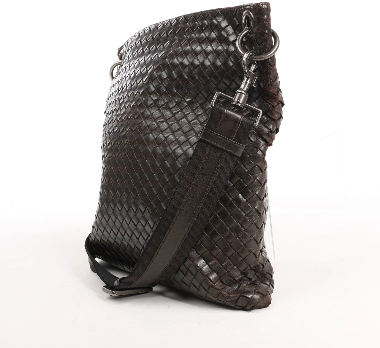 Bottega Veneta Bottega Veneta VN Intrecciato Crossbody Messenger Bag in Brown Bruin
