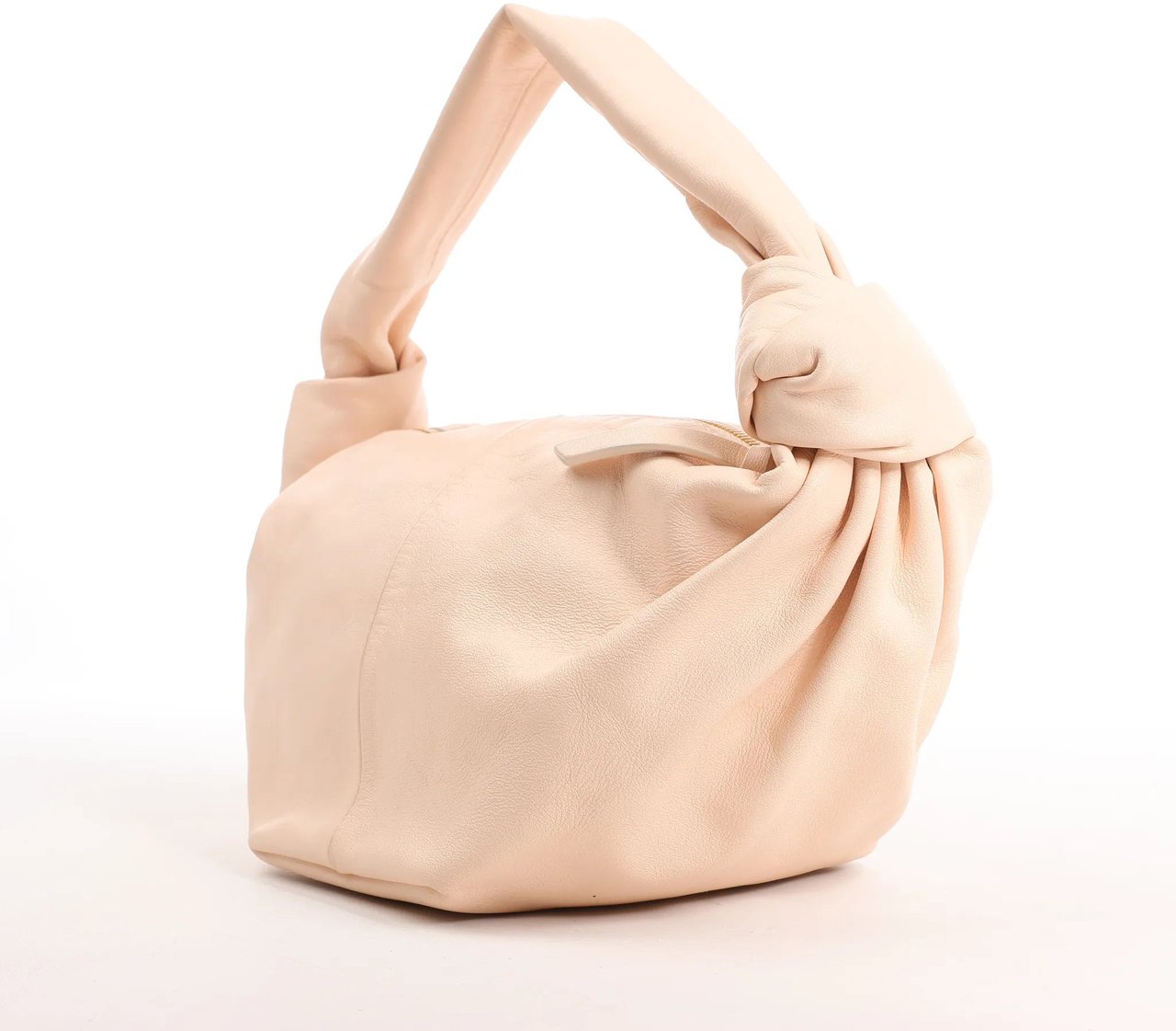 Bottega Veneta BOTTEGA VENETA Double Knot Mini Leather Handbag in Pink Roze