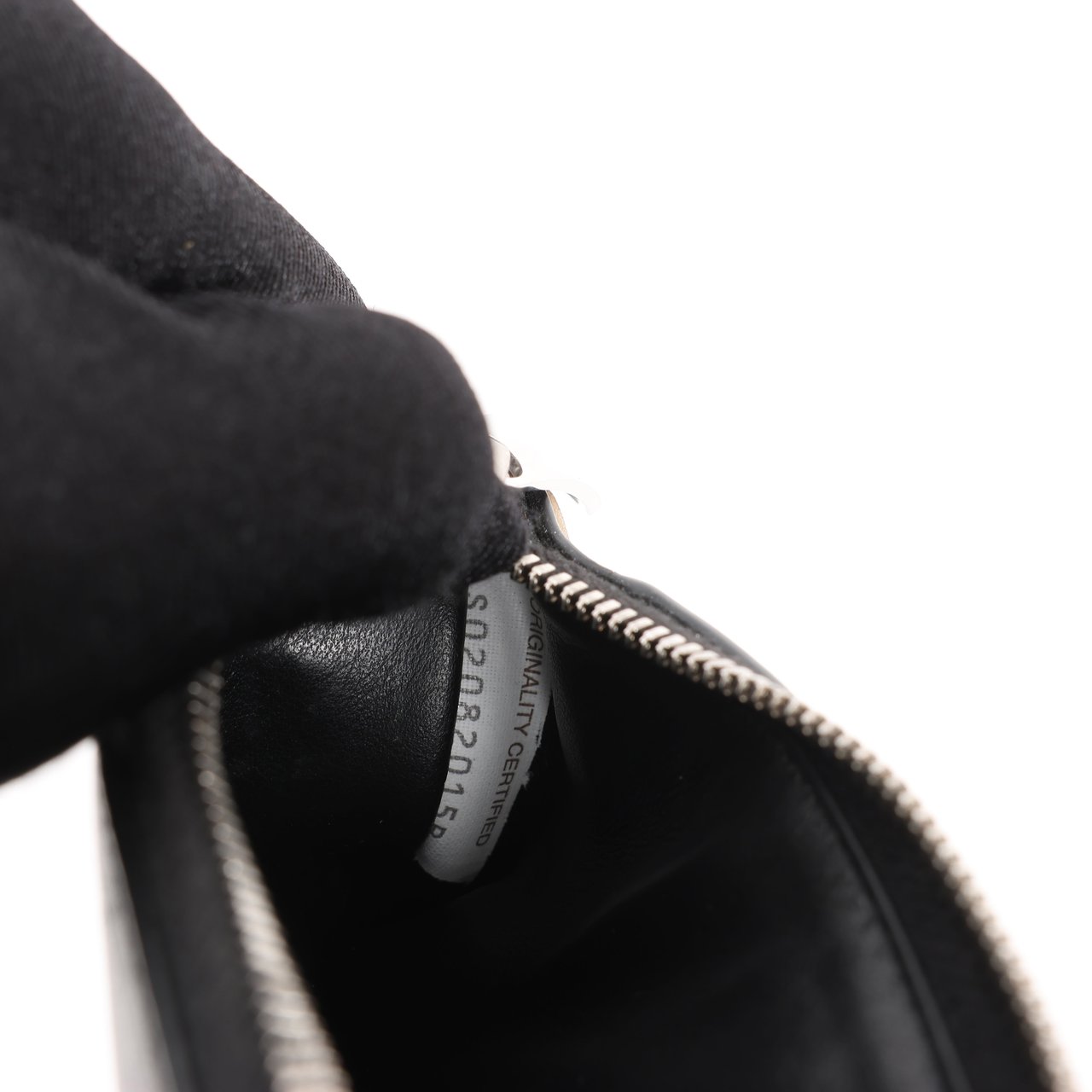 Bottega Veneta Bottega Veneta Leather Fragment Case in Black × Brown Divers