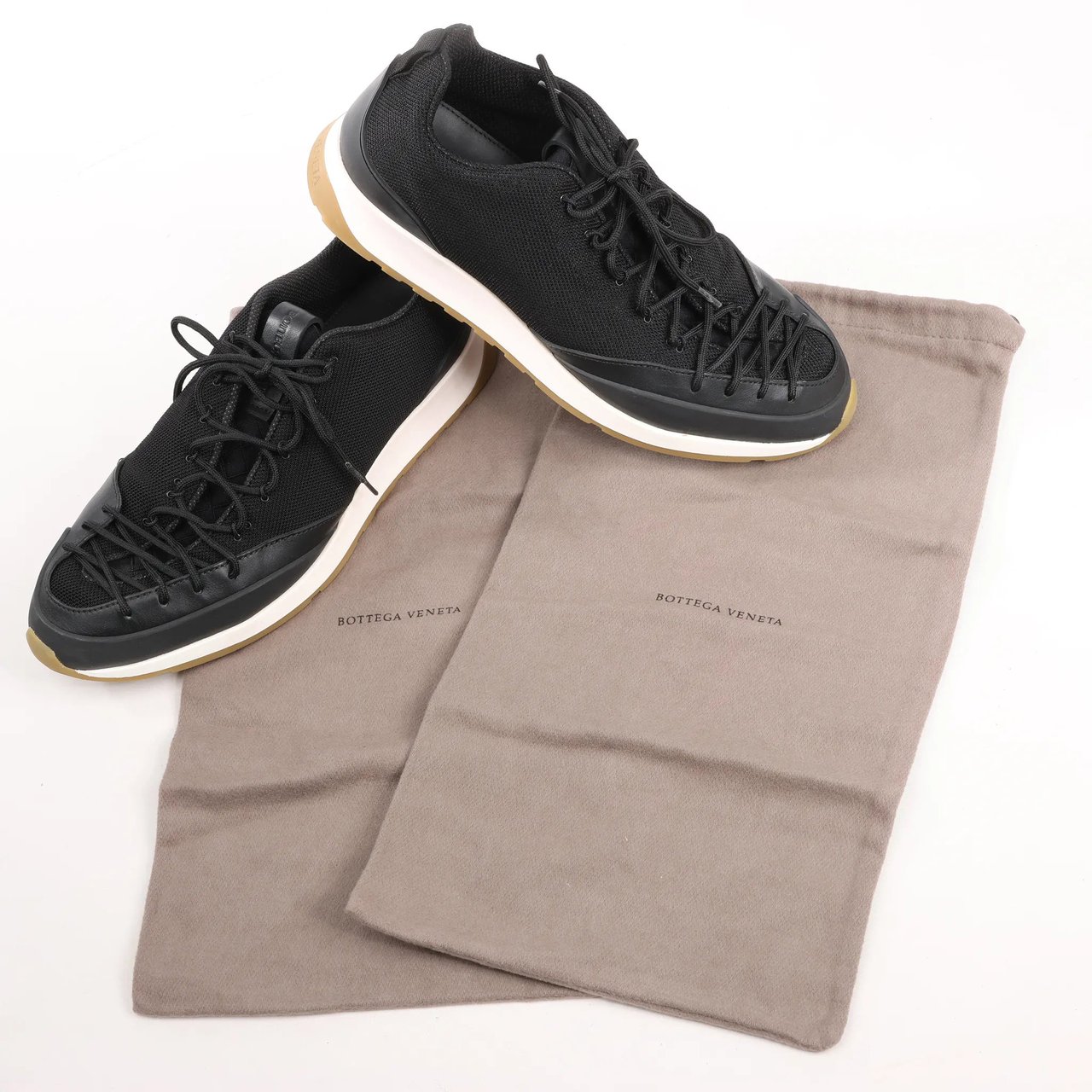 Bottega Veneta Bottega Veneta Scar Tex Fabric Sneakers in Black, Size 39 EU Zwart