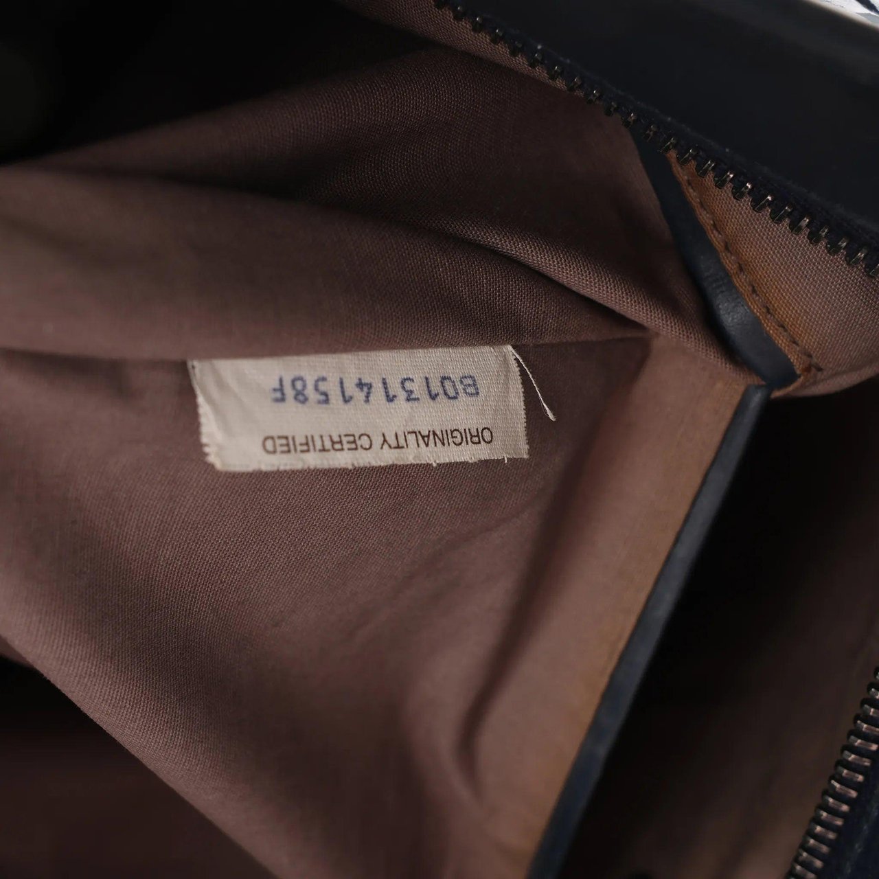 Bottega Veneta Bottega Veneta VN Intrecciato Crossbody Messenger Bag in Navy Blue Blauw