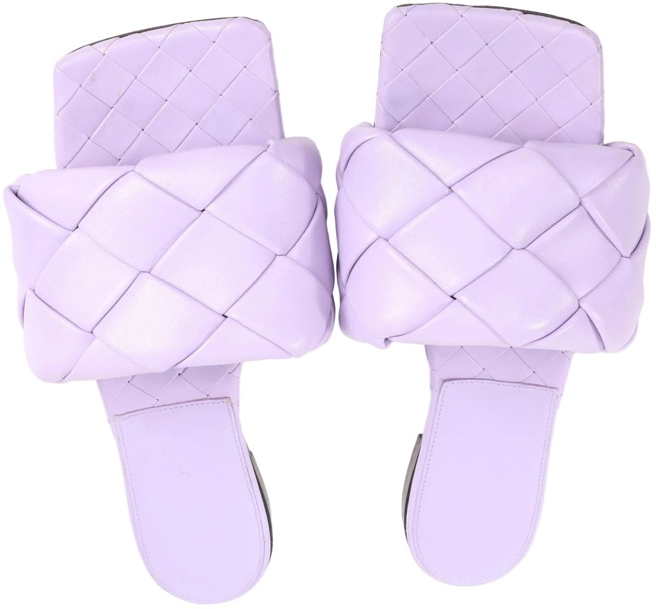 Bottega Veneta Bottega Veneta Lido Intrecciato Leather Sandals in Purple, Size 37 EU Paars
