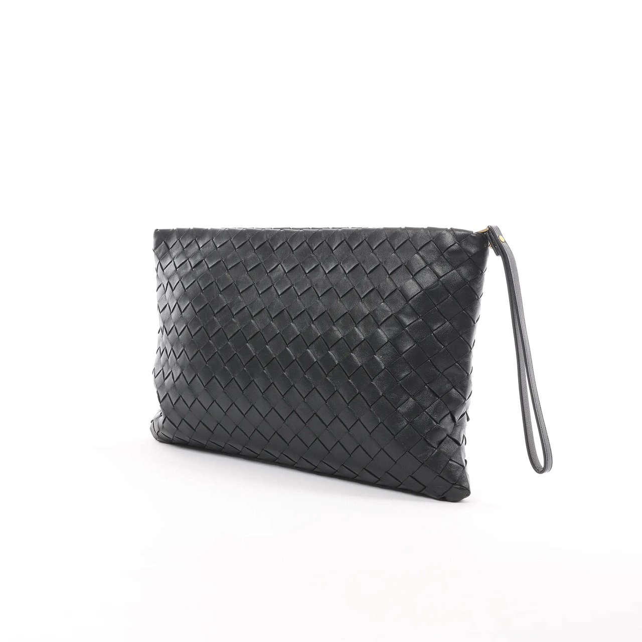 Bottega Veneta Bottega Veneta Intrecciato Leather Clutch bag in Black Zwart