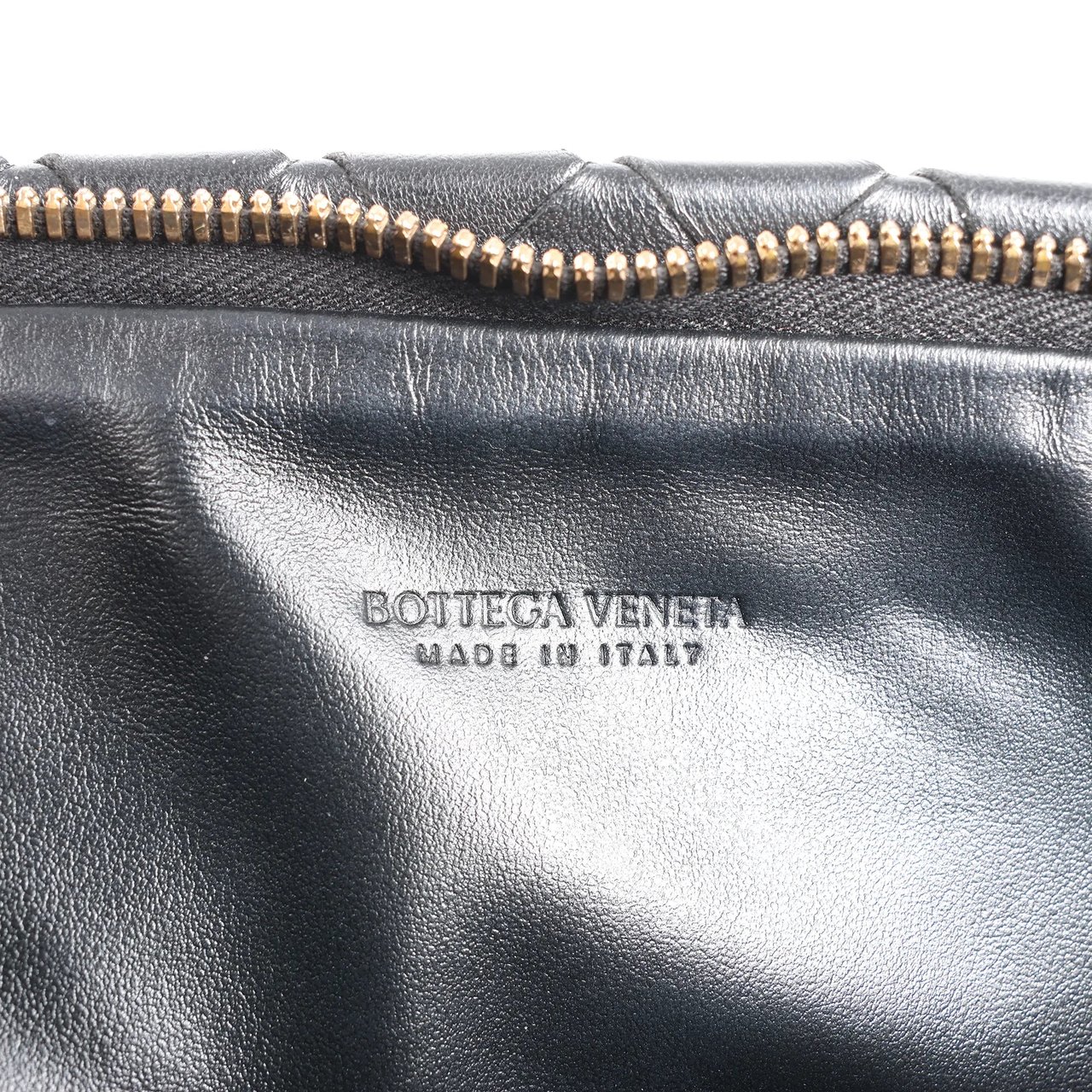 Bottega Veneta Bottega Veneta Intrecciato Leather Clutch bag in Black Zwart