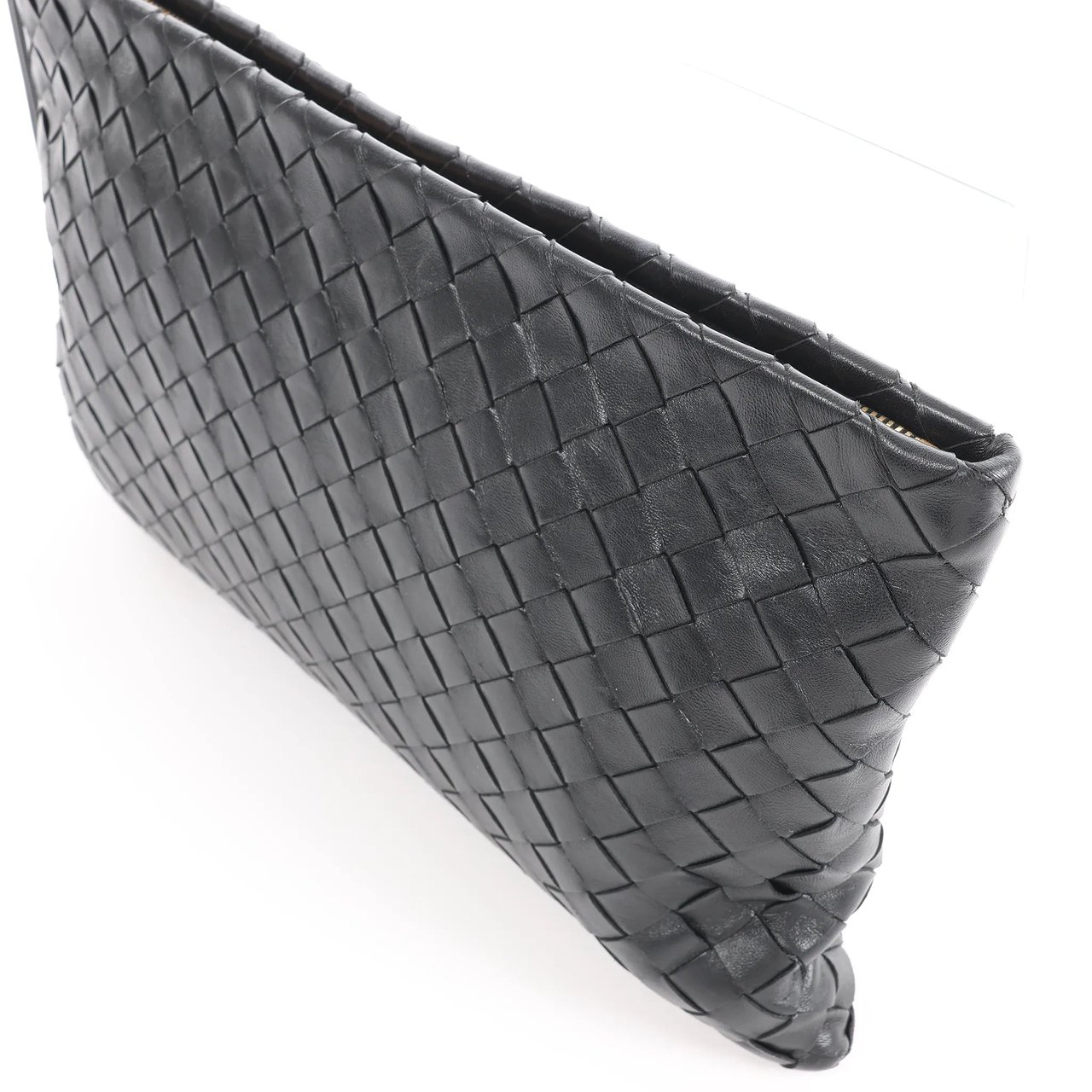 Bottega Veneta Bottega Veneta Intrecciato Leather Clutch bag in Black Zwart