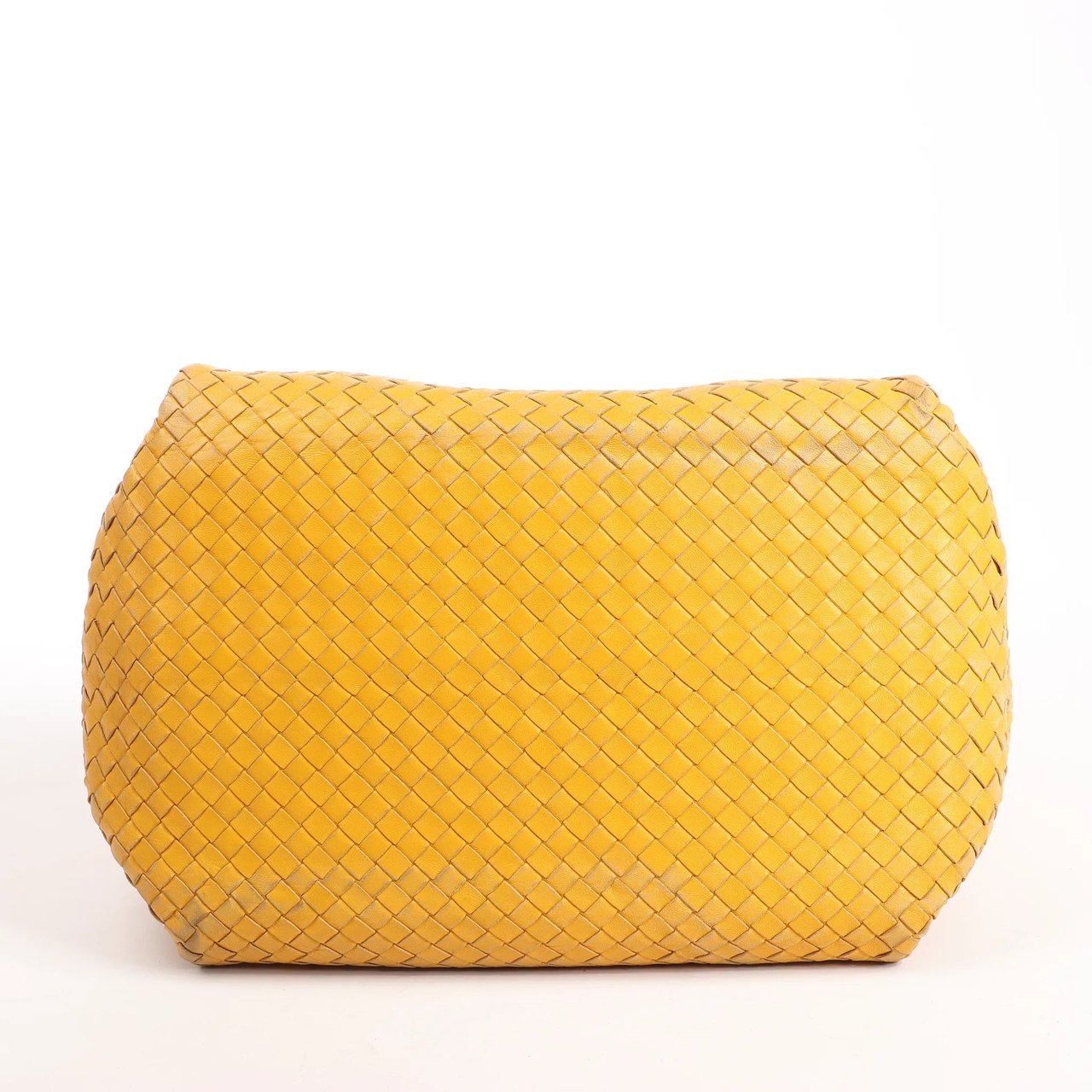 Bottega Veneta Bottega Veneta Intrecciato Leather Shoulder Bag in Yellow Geel