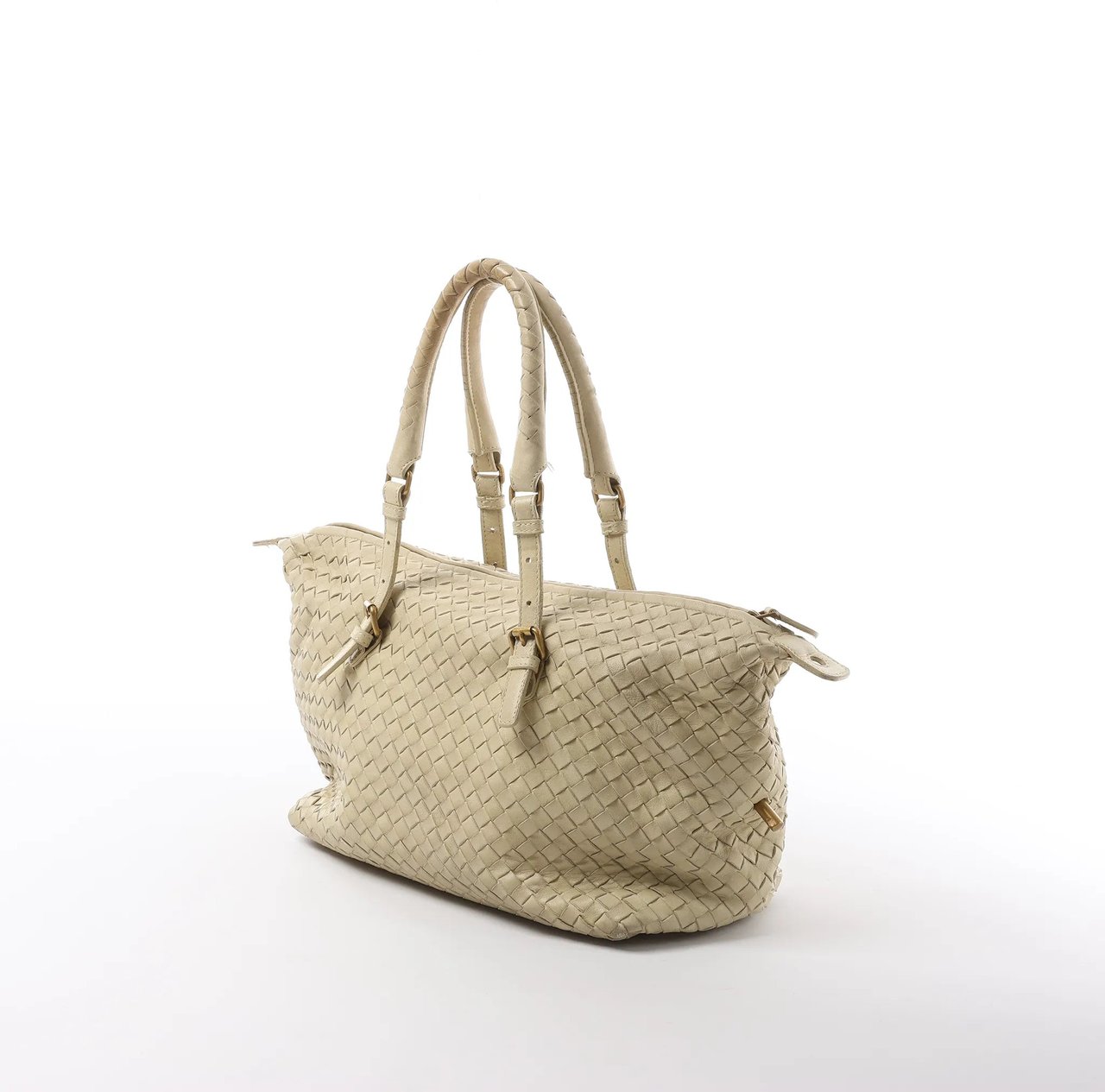 Bottega Veneta Montaigne Intrecciato Leather Shoulder Bag in Beige 173398 Beige