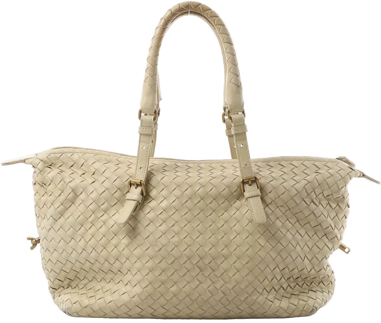 Bottega Veneta Montaigne Intrecciato Leather Shoulder Bag in Beige 173398 Beige