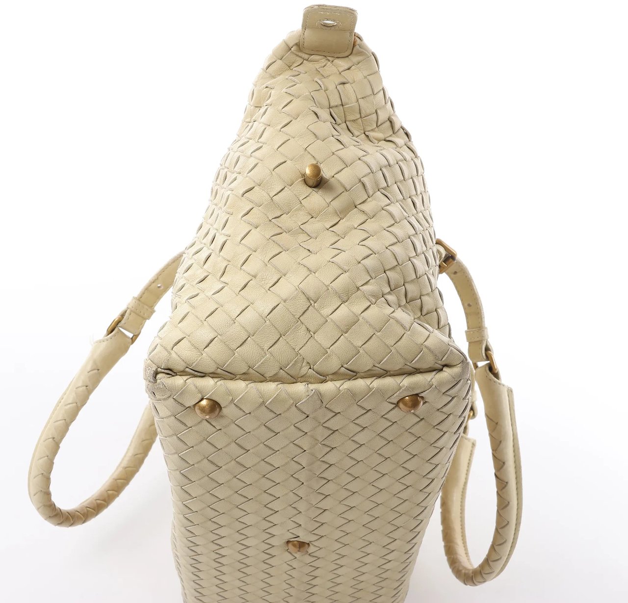 Bottega Veneta Montaigne Intrecciato Leather Shoulder Bag in Beige 173398 Beige