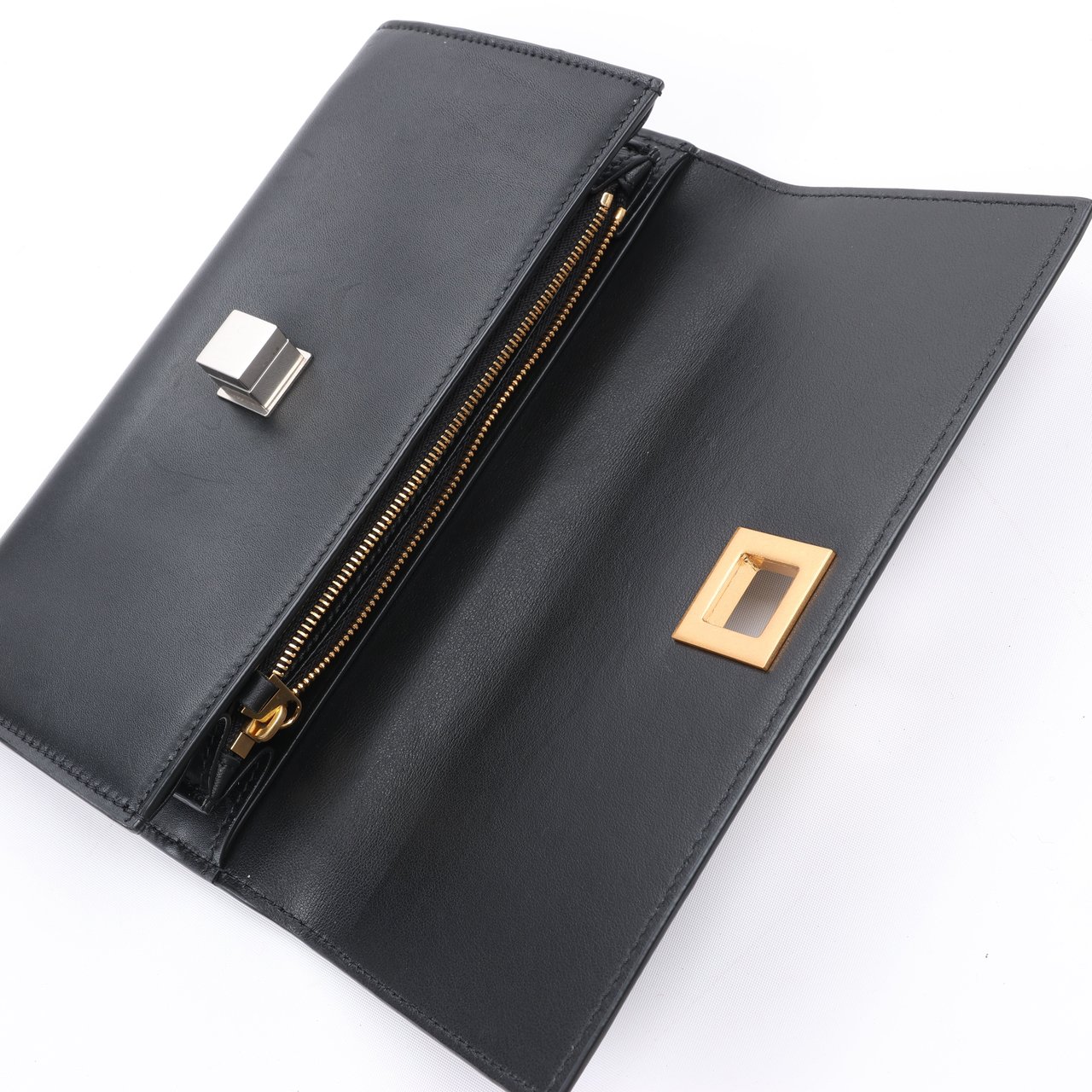 Bottega Veneta Black Smooth Leather Continental Wallet Zwart