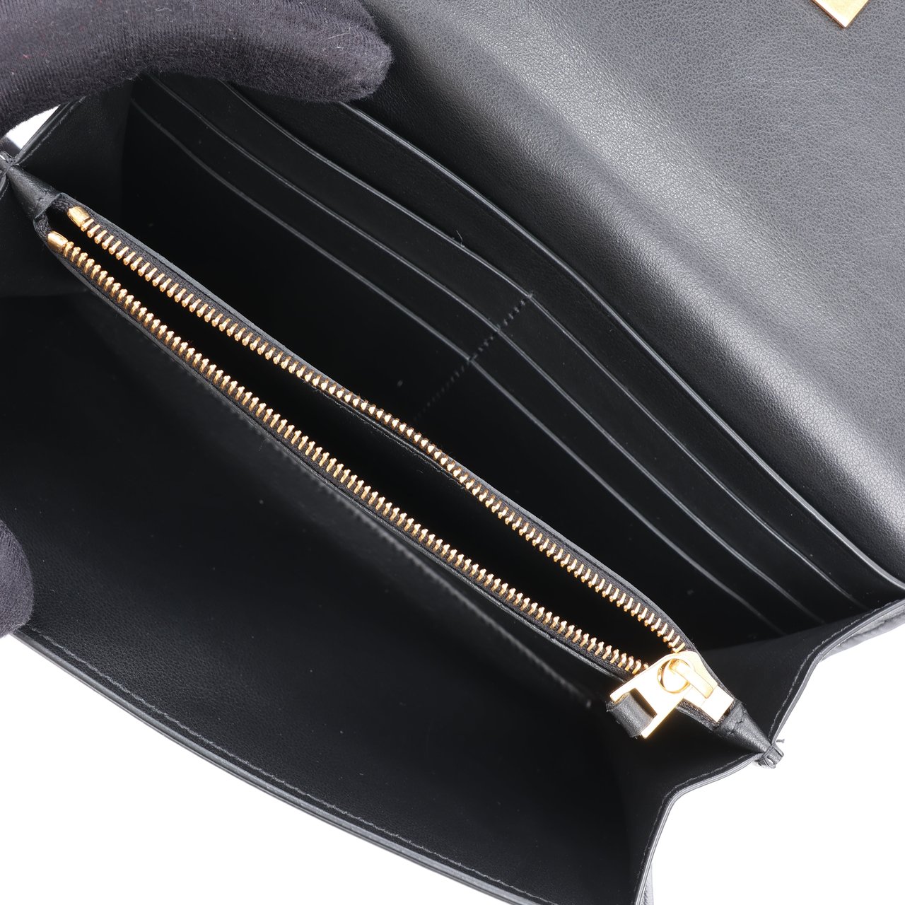 Bottega Veneta Black Smooth Leather Continental Wallet Zwart