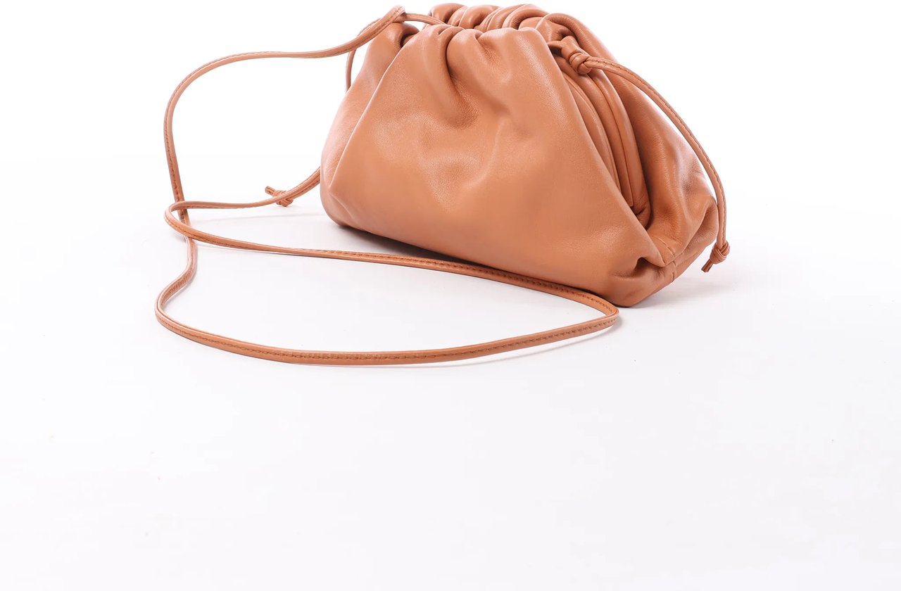 Bottega Veneta Mini The Pouch Leather Crossbody bag in Brown Bruin