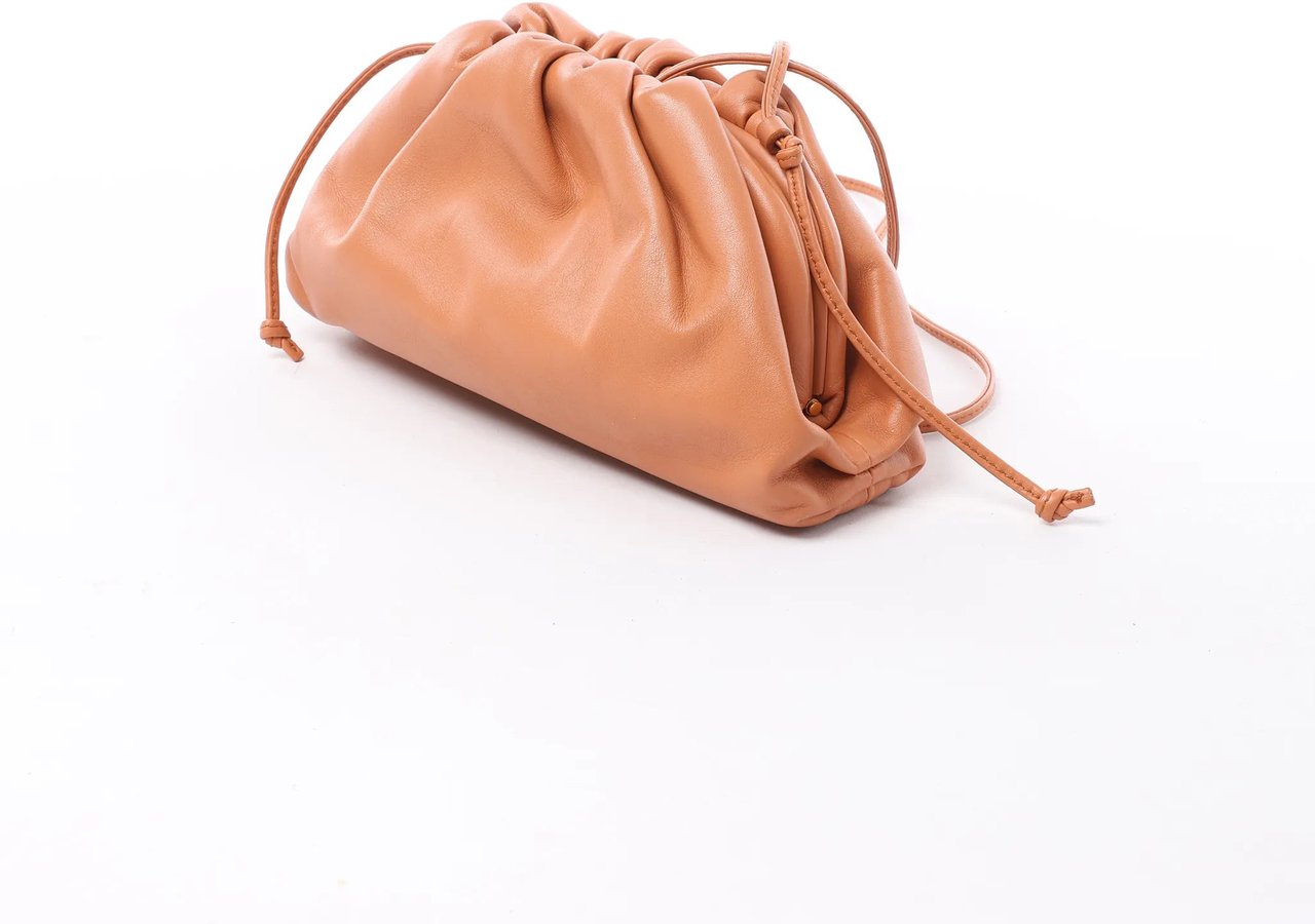 Bottega Veneta Mini The Pouch Leather Crossbody bag in Brown Bruin