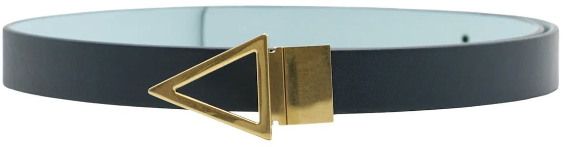Bottega Veneta Bottega Veneta Reversible Leather Belt Blauw