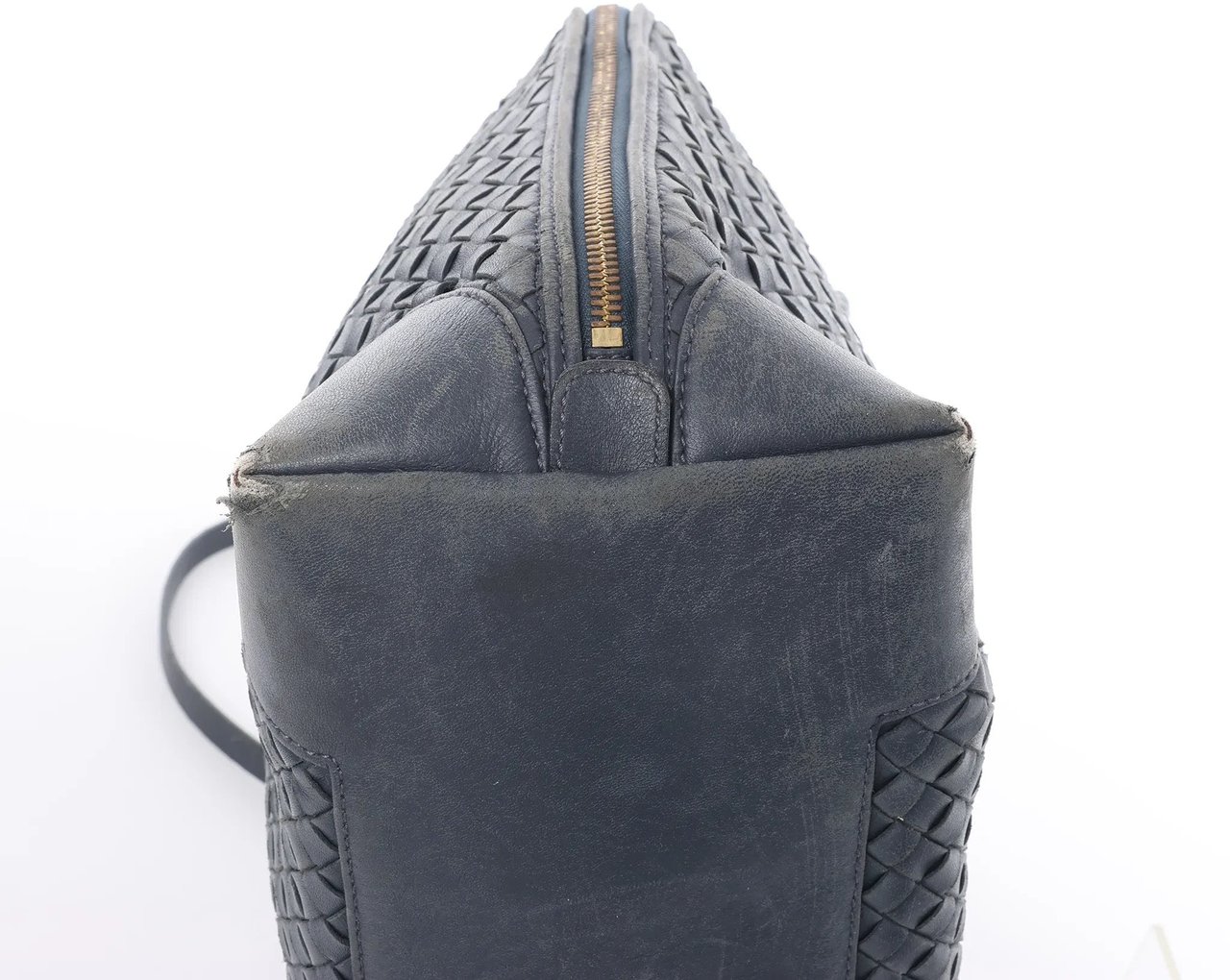 Bottega Veneta Intrecciato Leather 2Way Handbag in Navy Blue 194403 Navy