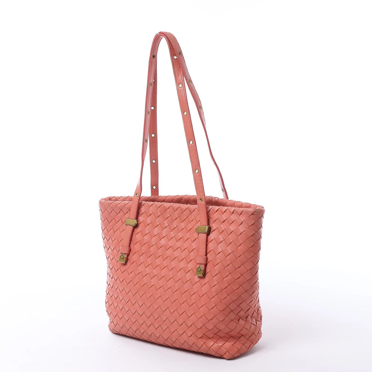 Bottega Veneta Intrecciato Leather Shoulder Bag in Pink Roze