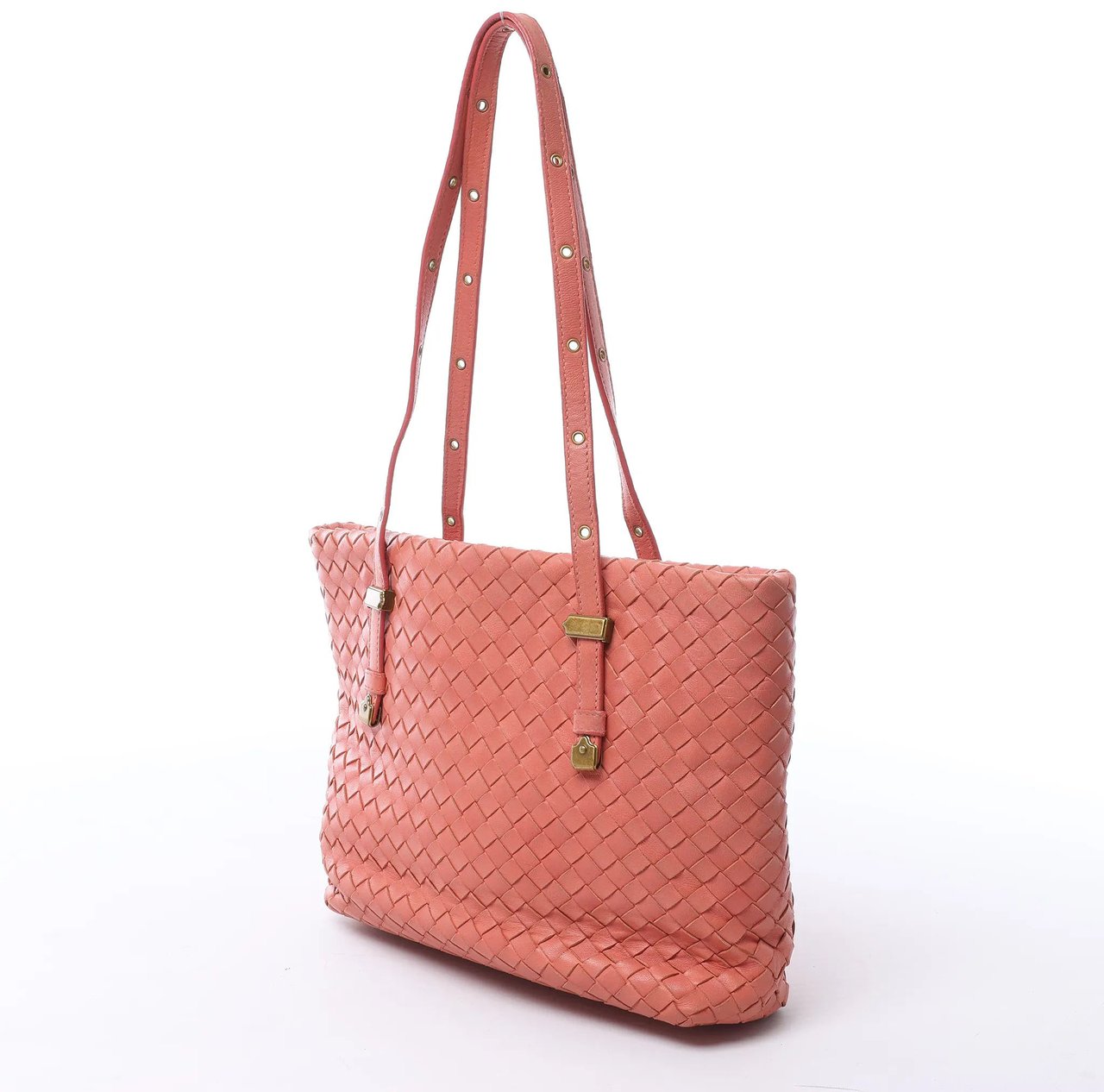 Bottega Veneta Intrecciato Leather Shoulder Bag in Pink Roze