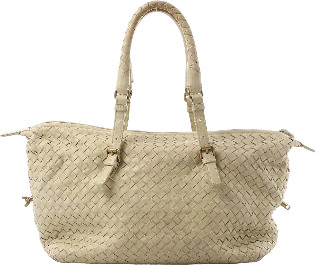 Bottega Veneta Montaigne  Intrecciato Leather Shoulder Bag in Beige 173398 Beige